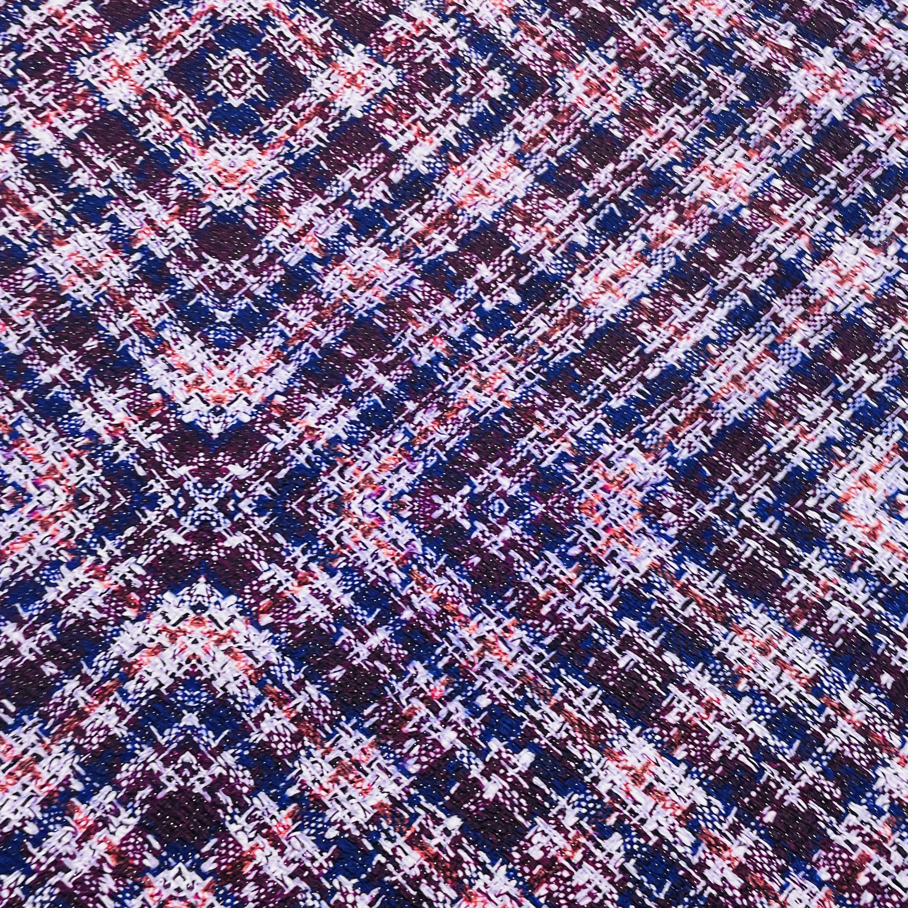 Purple Chevron Embossed Satin Fabric 39 - Image 2