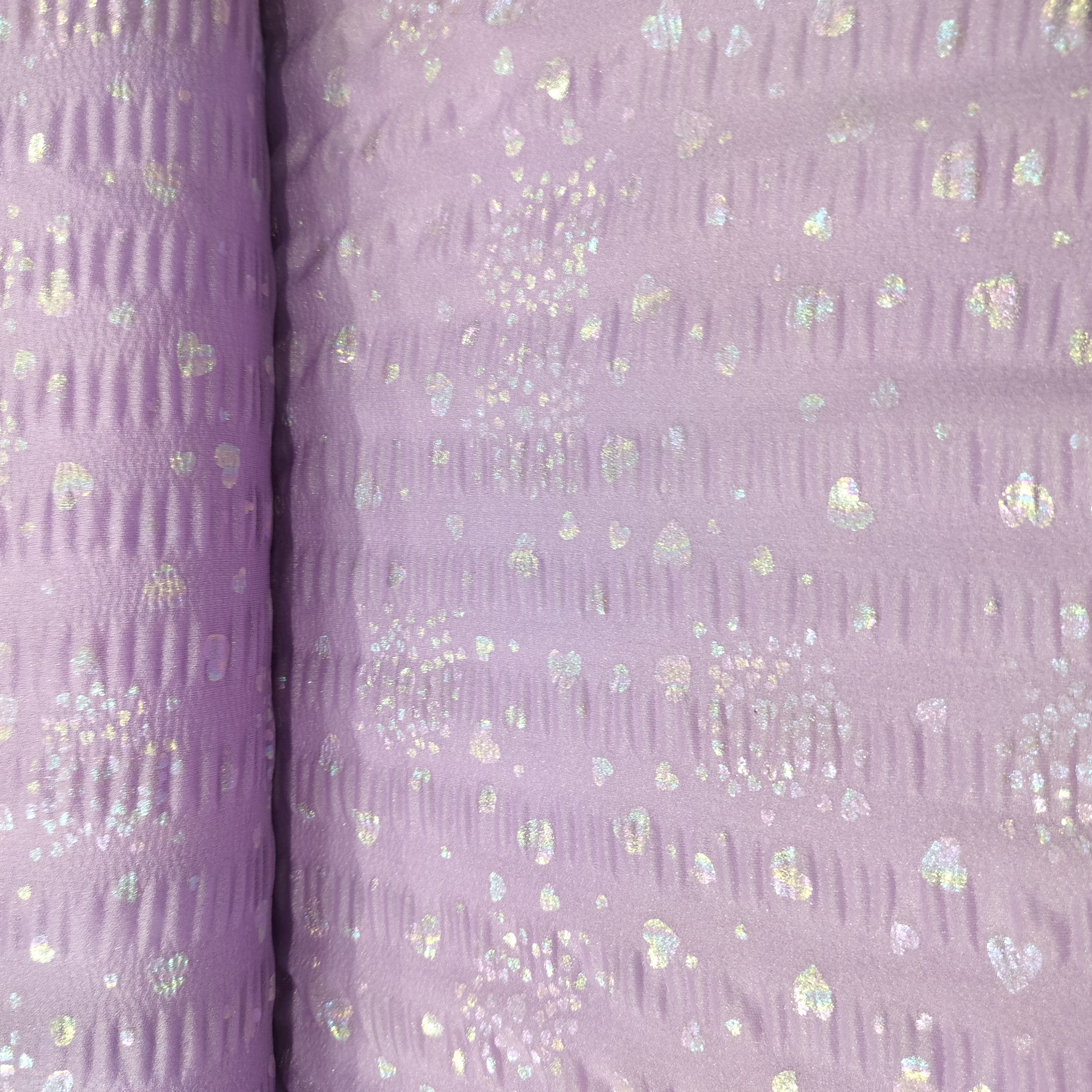 Purple Embroidery Net Sequence Fabric 6369 - Image 3