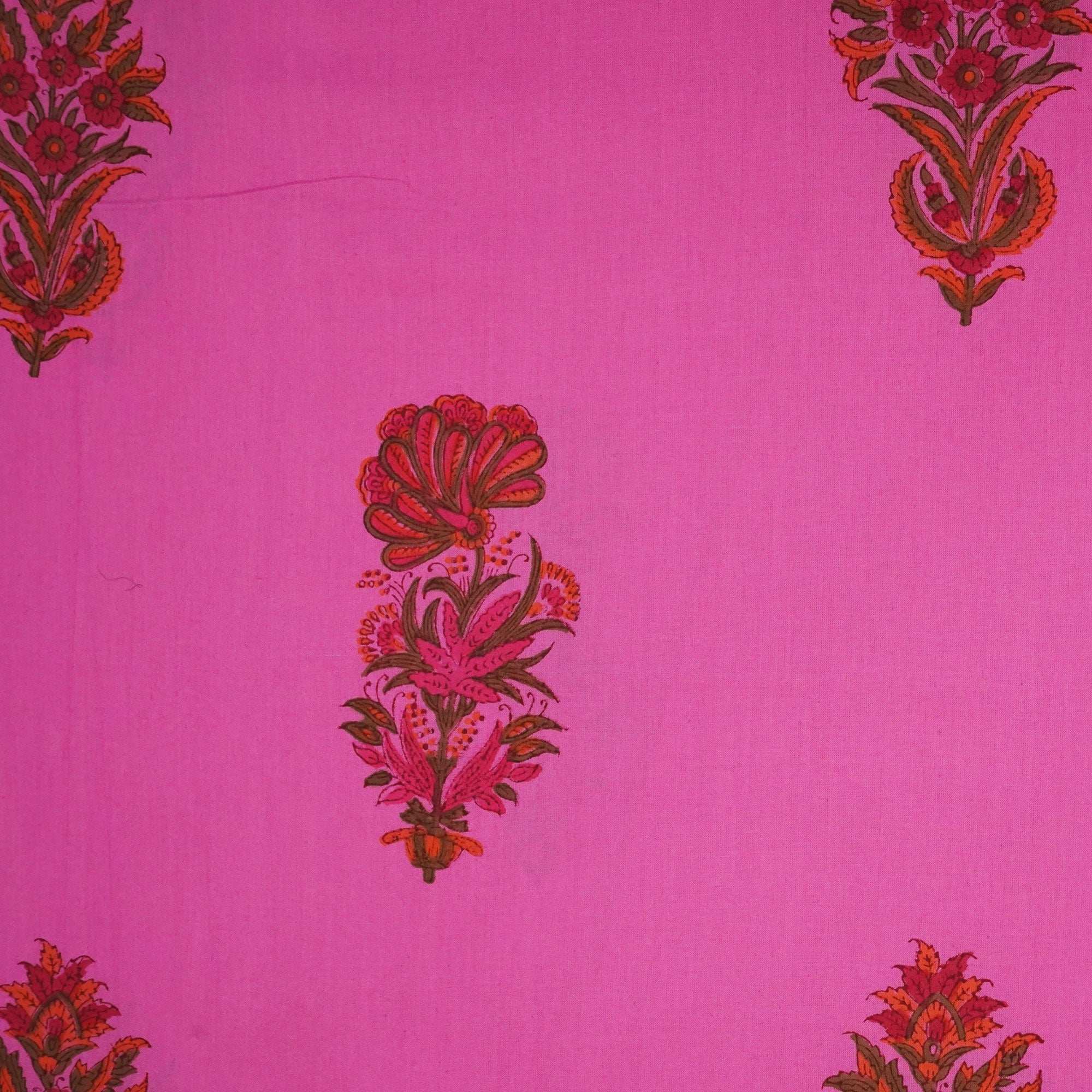 Purple Handblock Print Cotton Fabric 894 RI-23831 - Image 3