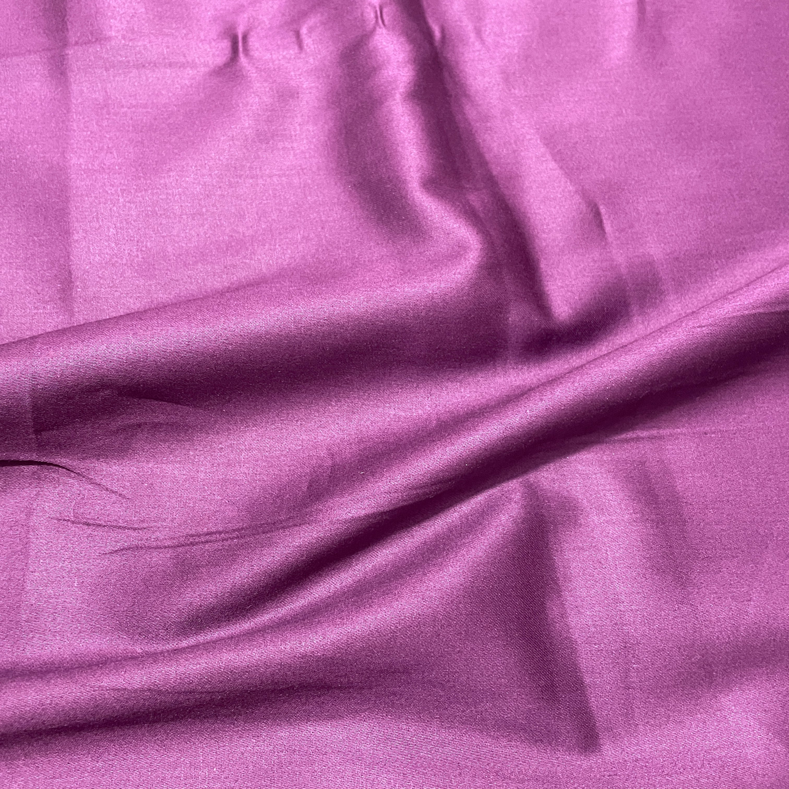 Purple Solid Cotton Satin Fabric - Image 3