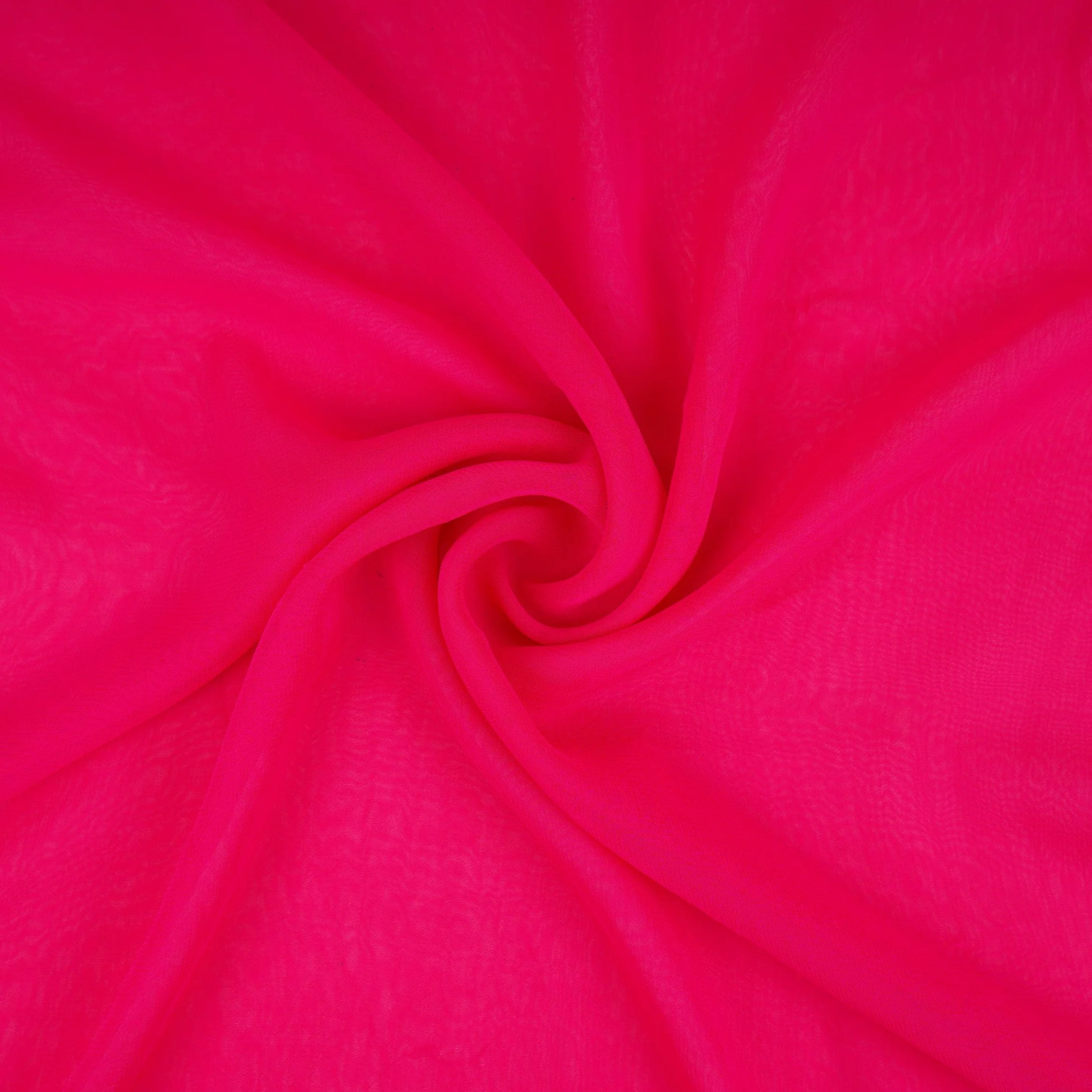 Rani Pink Solid 60gm Georgette Fabric SSMG-04 - Image 3