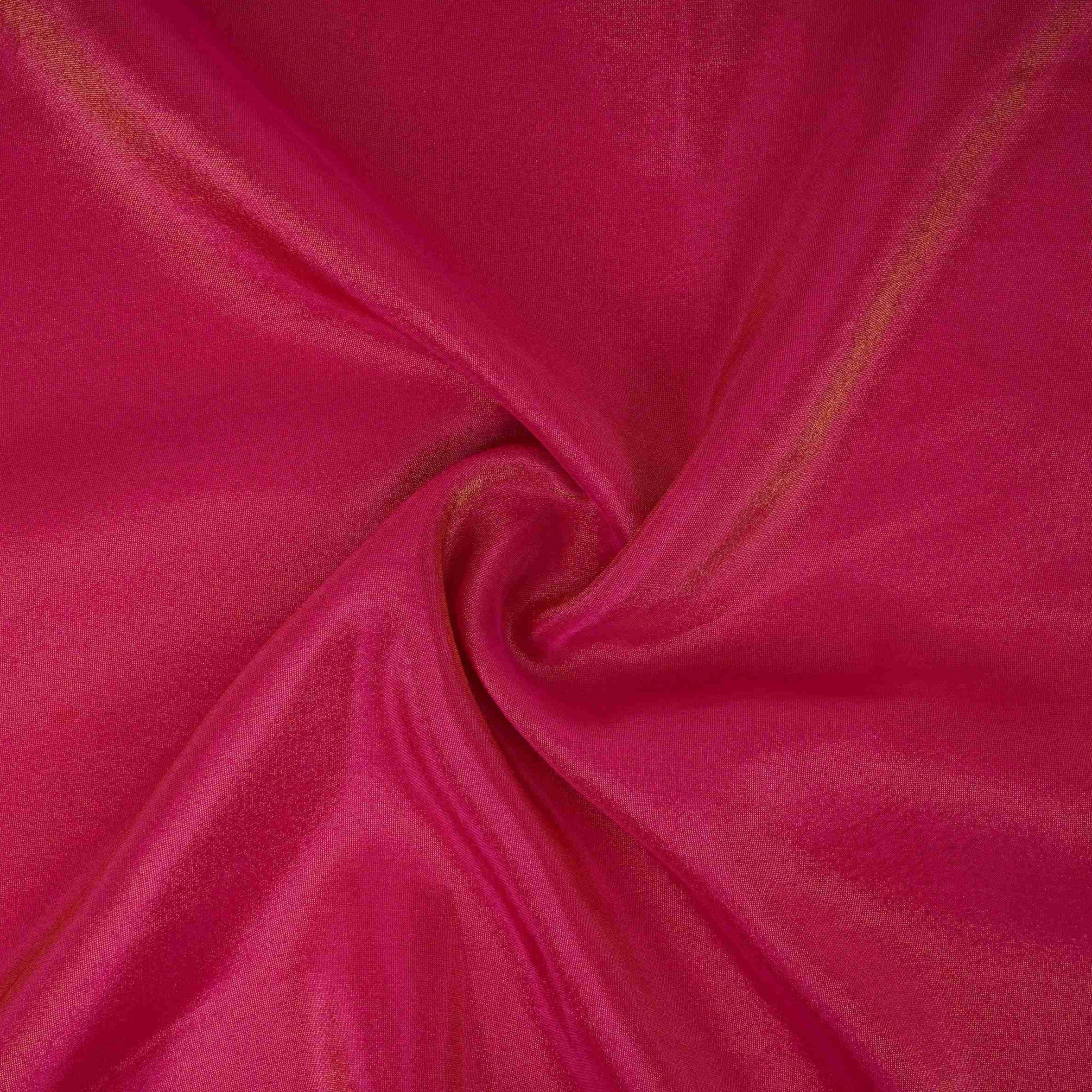 Rani Pink Solid Shimmer Tissue Fabric NFS-12 - Image 3