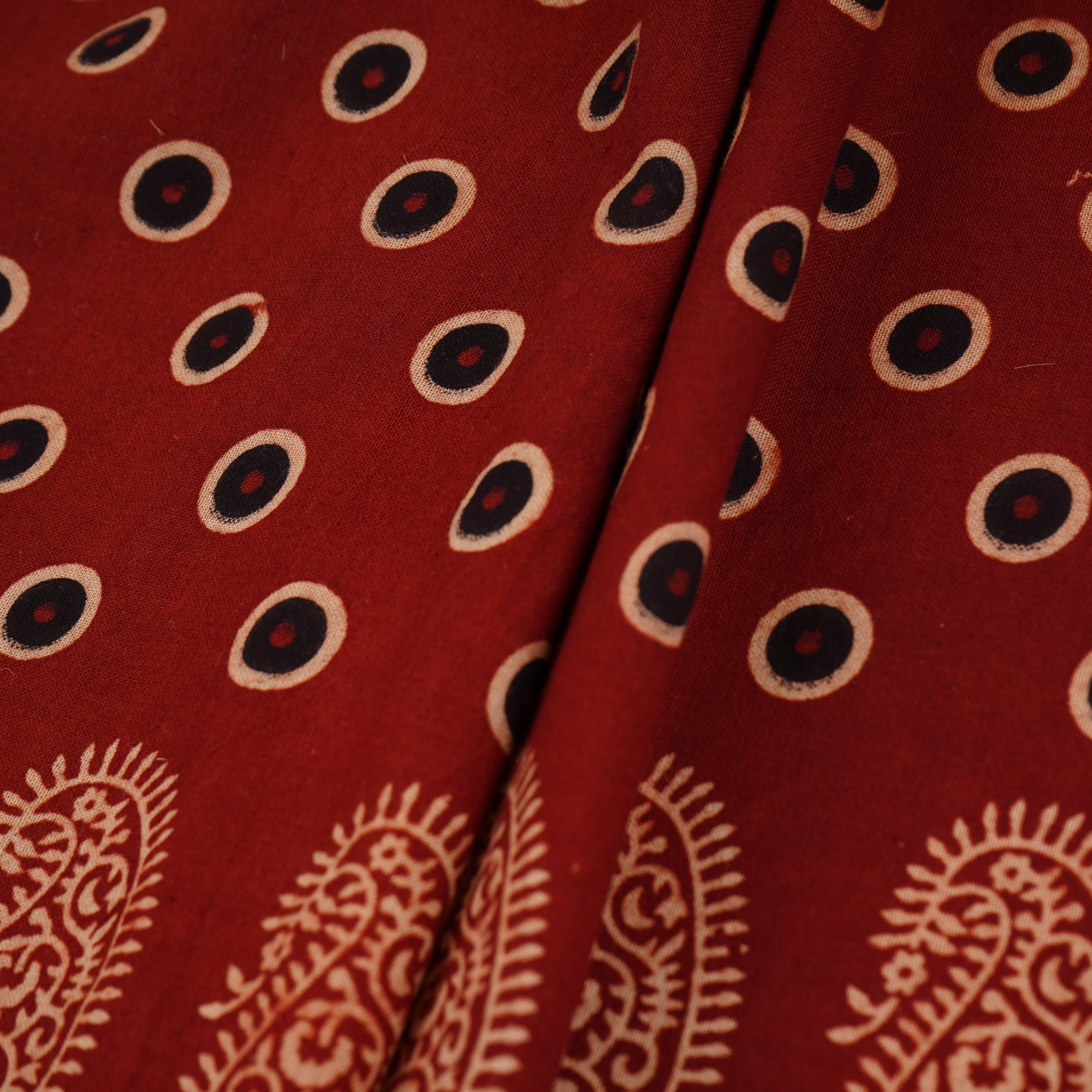 Red Ajrakh Print Cotton Fabric CH-29787 - Image 4