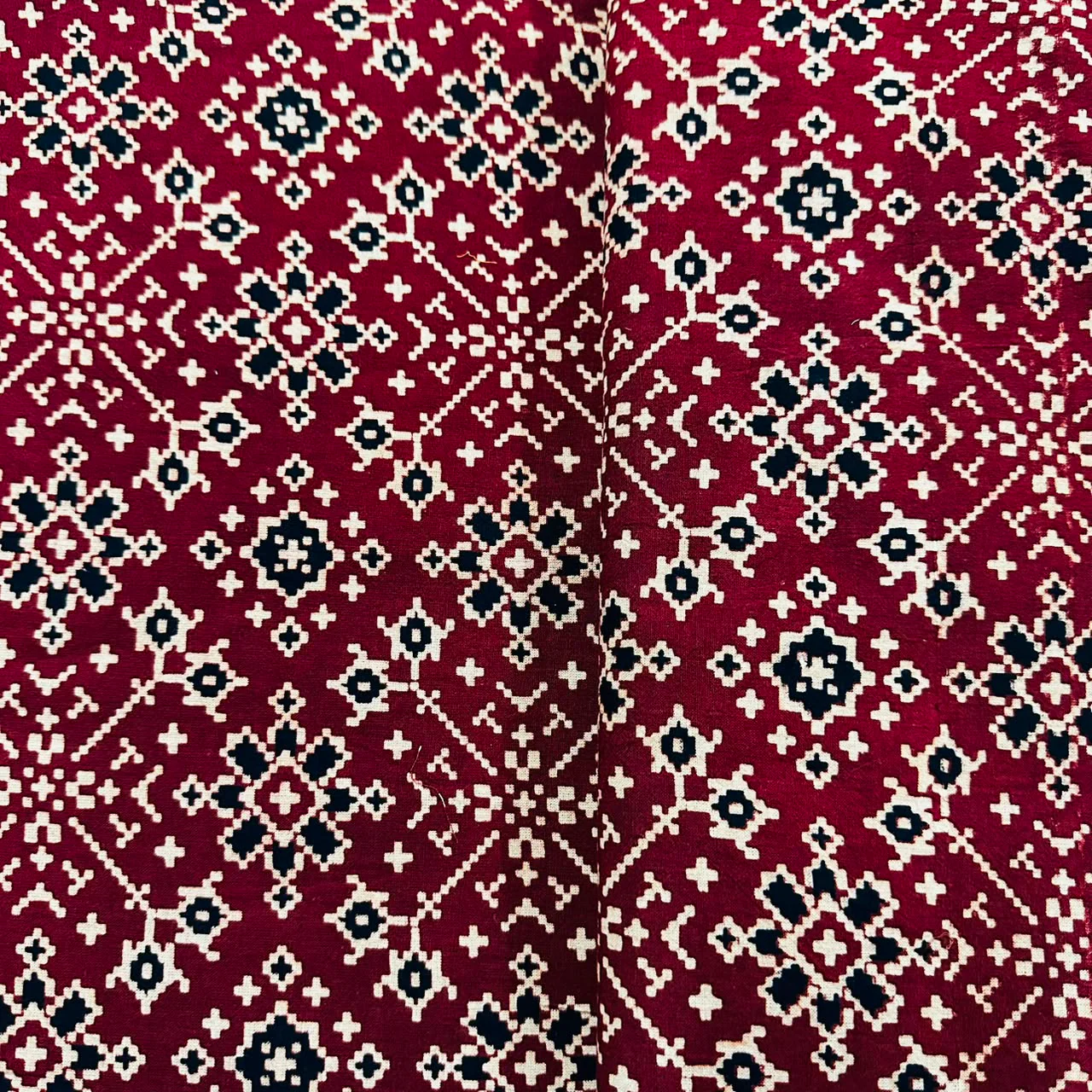 Red Ajrakh Print Cotton Fabric CH-29789 - Image 2