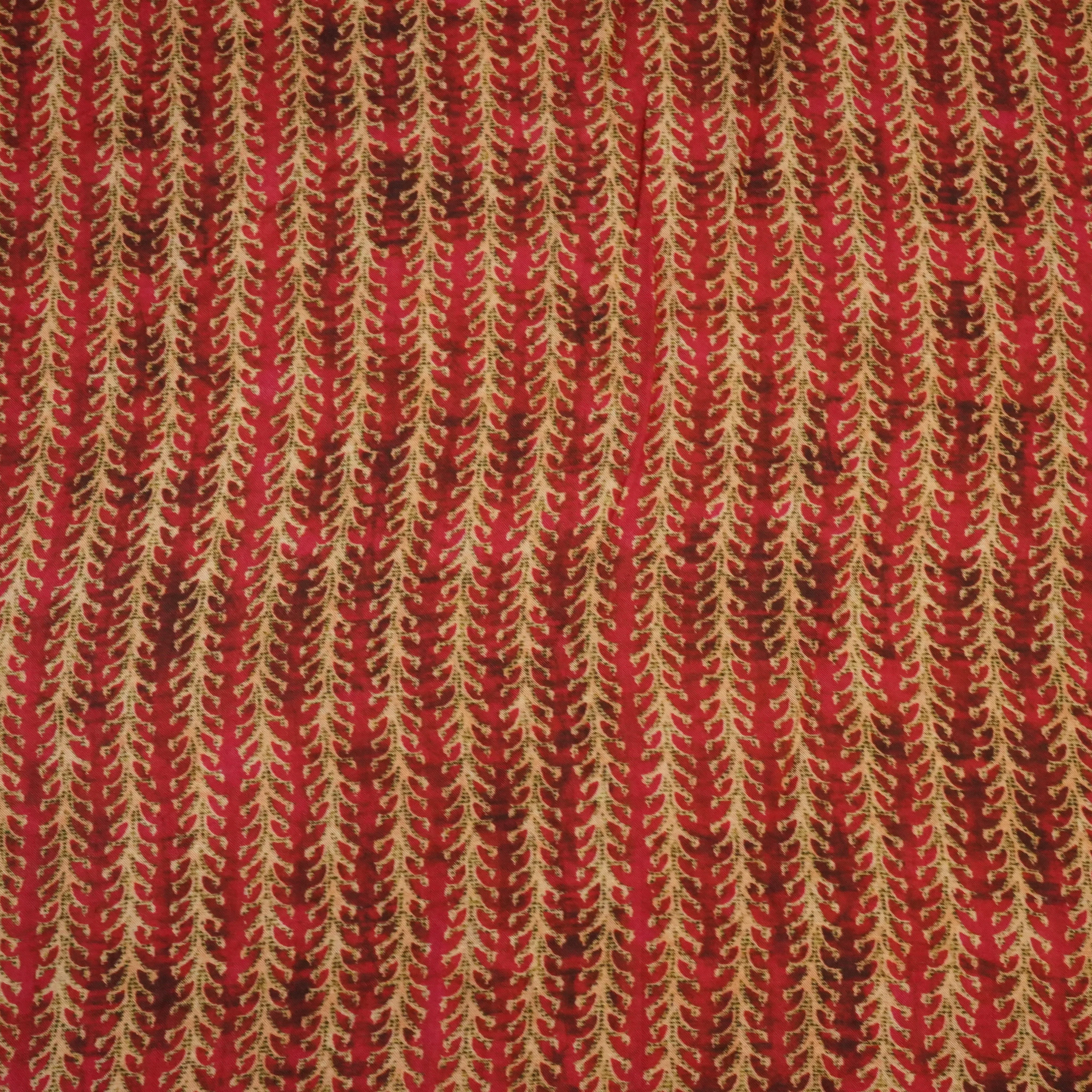 Red Bail Print Muslin Fabric 15716 - Image 3