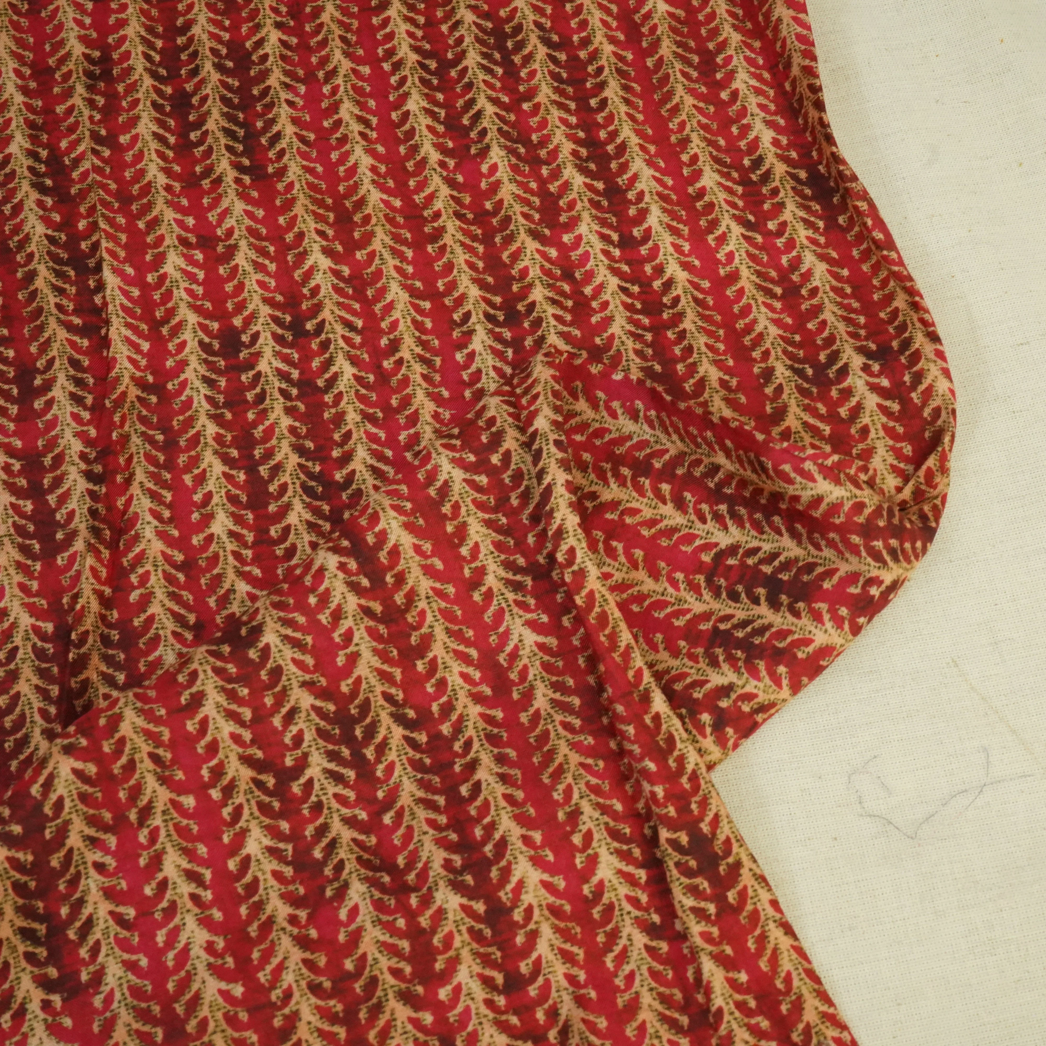 Red Bail Print Muslin Fabric 15716 - Image 4