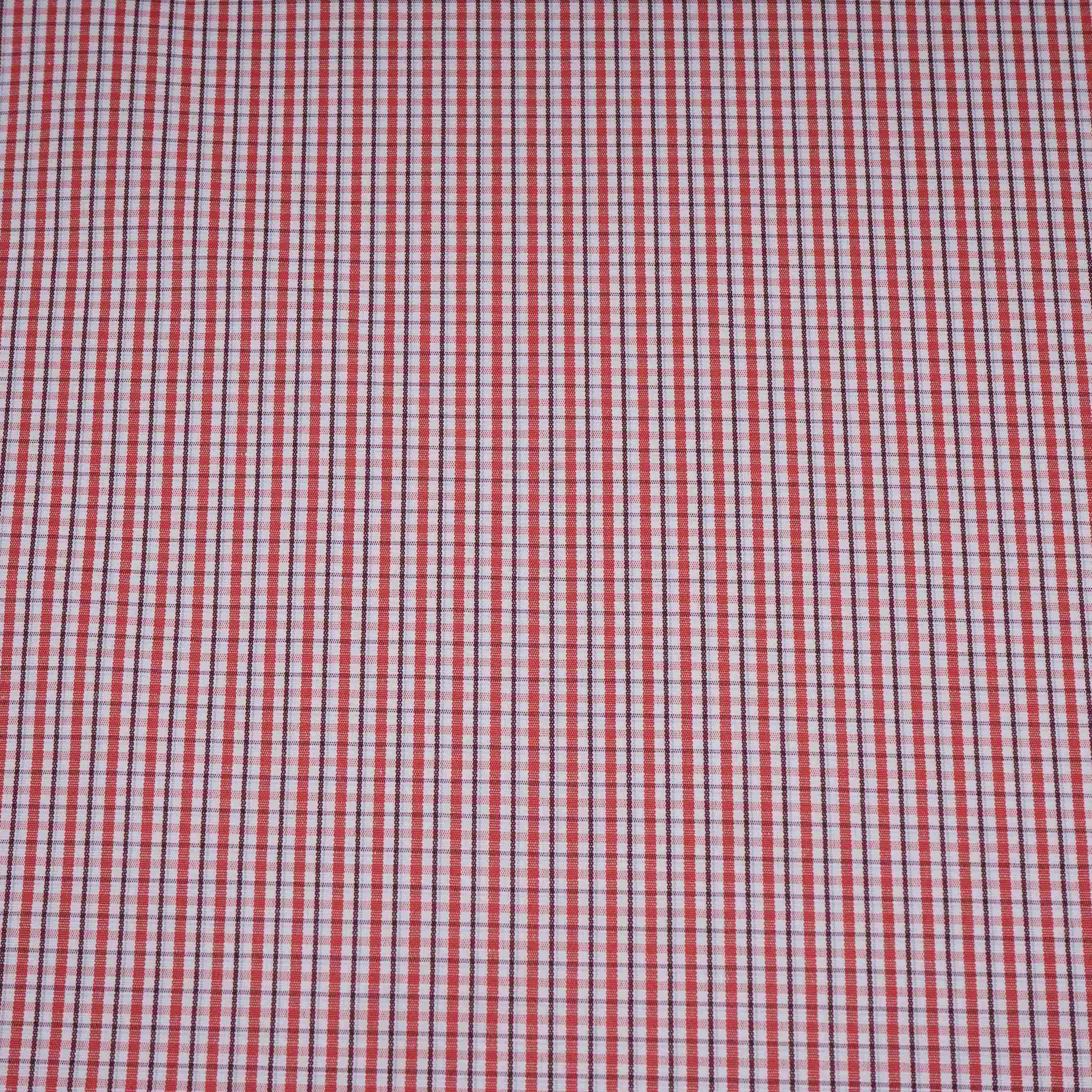 Red & Black Check Print Poplin Fabric MFM-32409 - Image 2