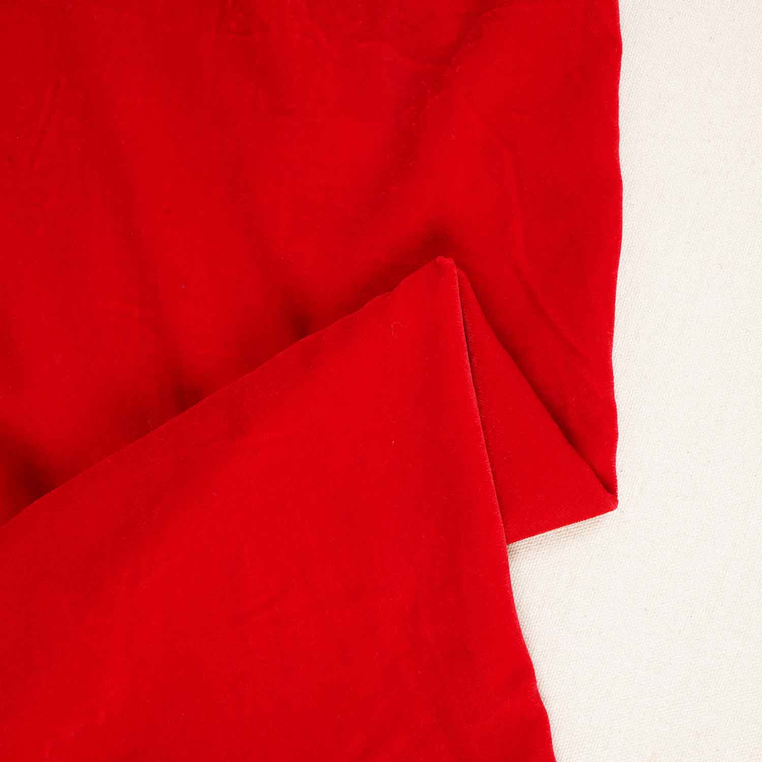 Red Border Work Cutdana Velvet 9000 Fabric SC-28251 - Image 2