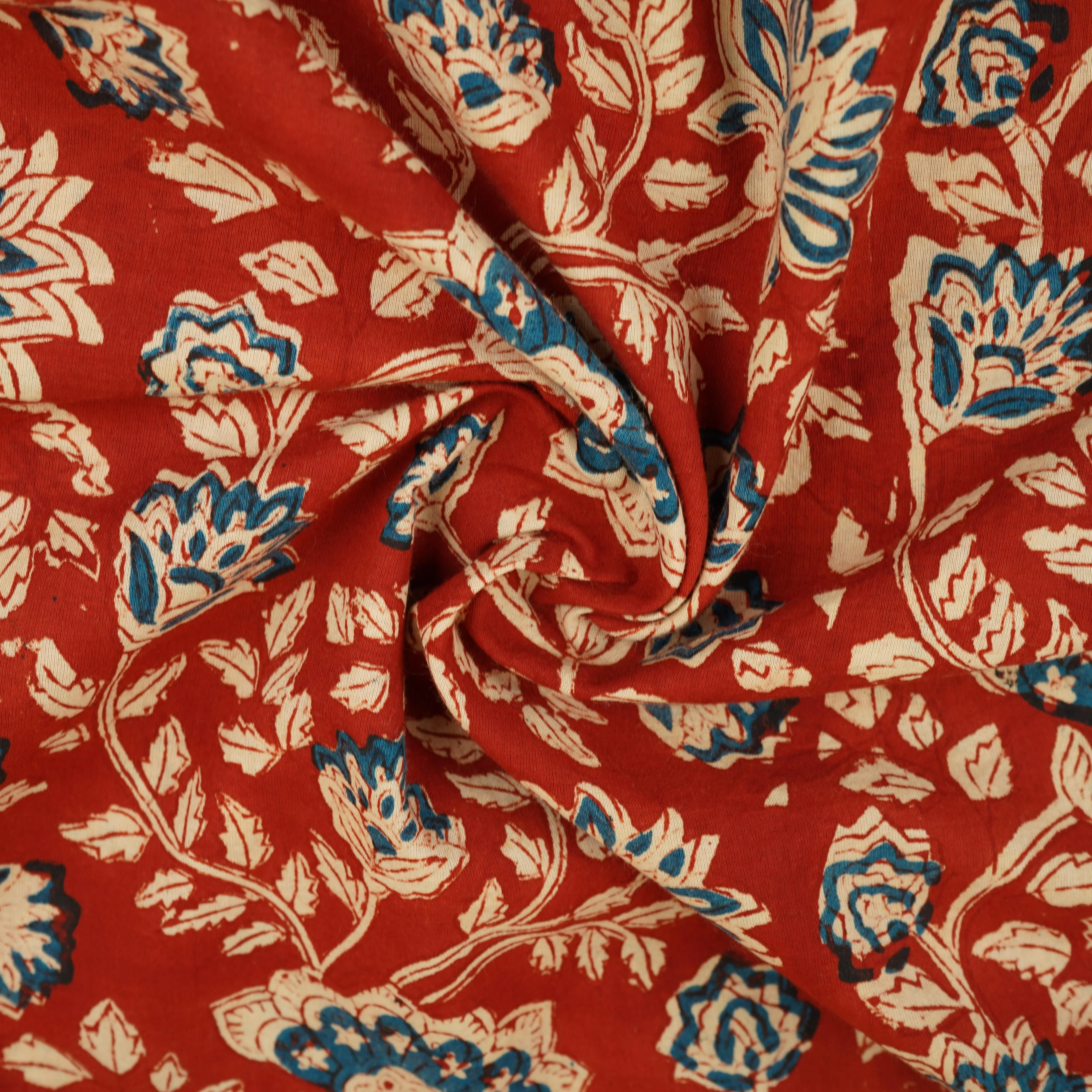 Red Floral print Cotton Fabric AFI-29601 - Image 2