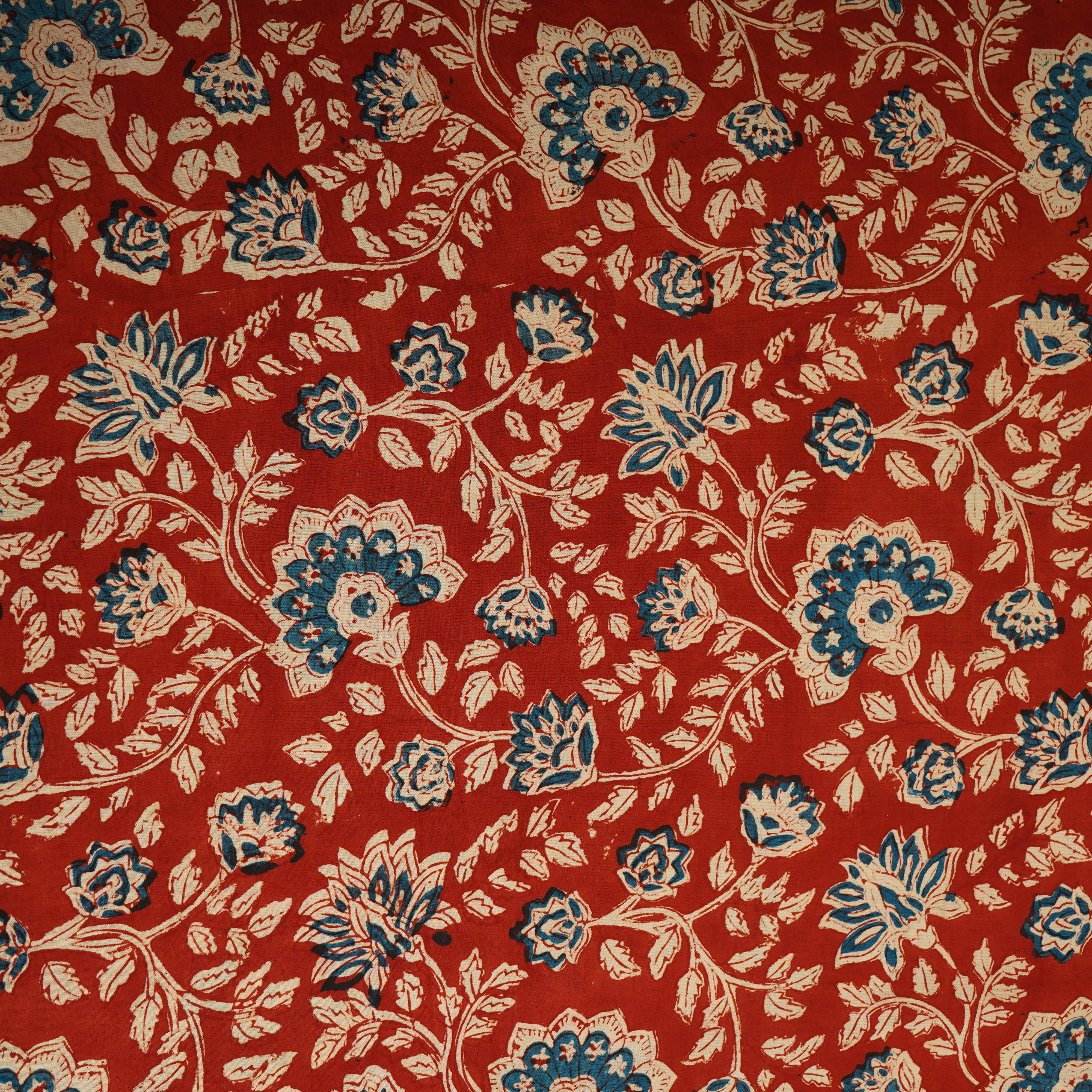 Red Floral print Cotton Fabric AFI-29601 - Image 3