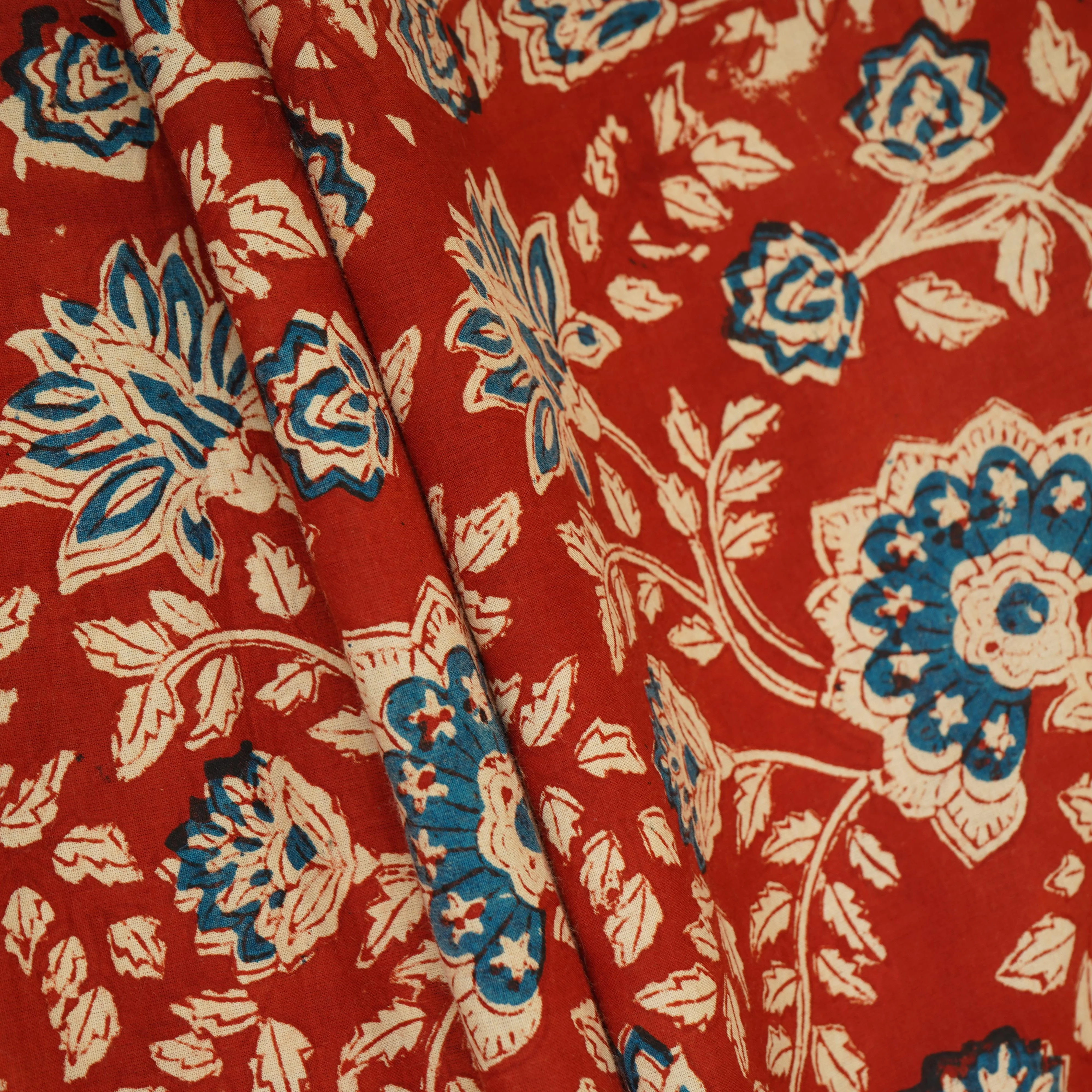 Red Floral print Cotton Fabric AFI-29601 - Image 4