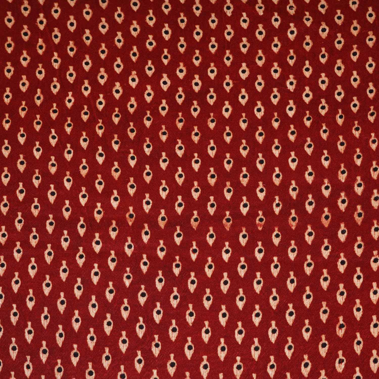 Red Floral Print Mashru Silk Fabric EEG-28310 - Image 4