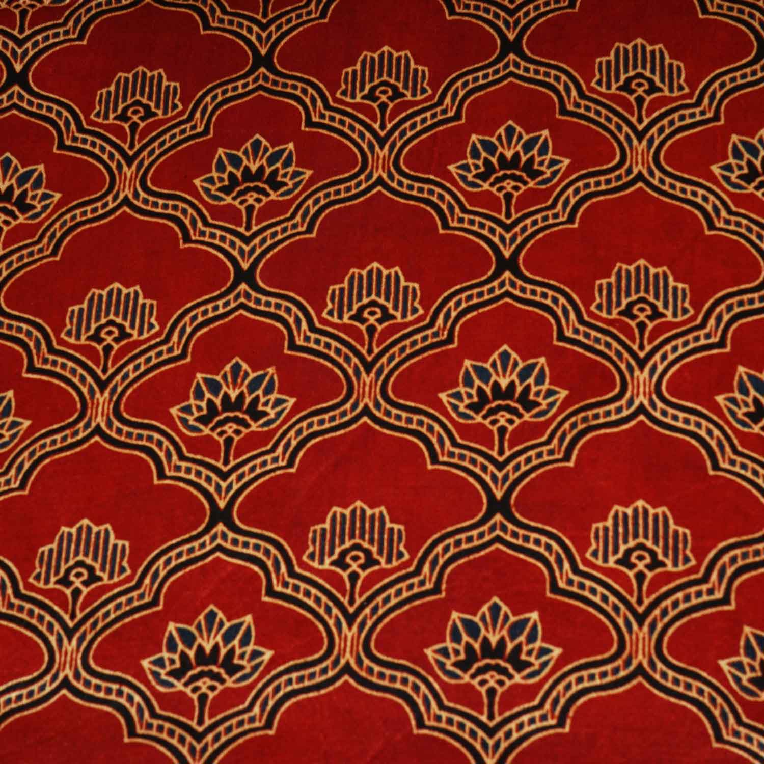 Red Floral Print Mashru Silk Fabric EEG-28368 - Image 4