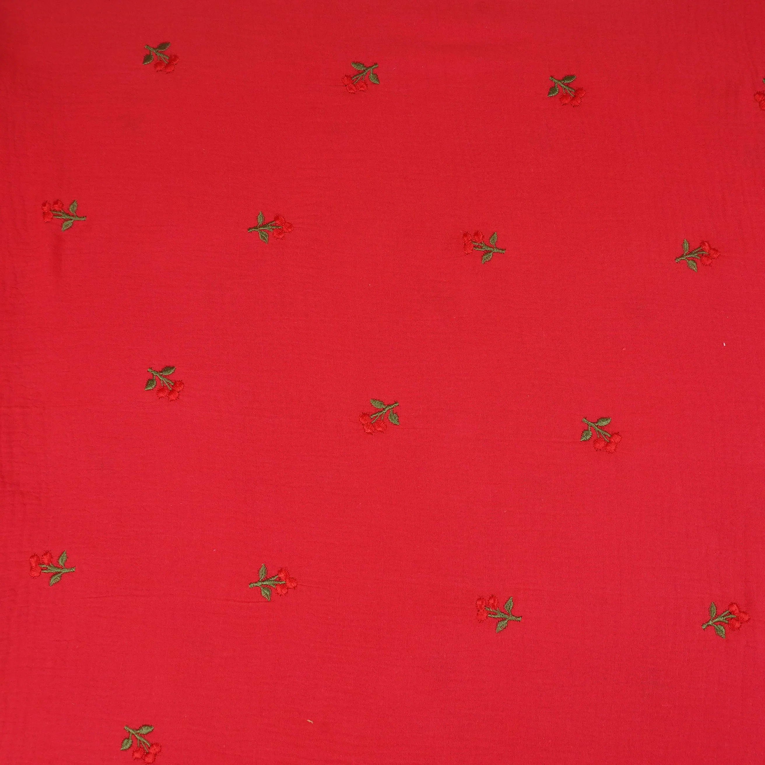 Red Hand embroidery Double Cotton PDM-29470 - Image 2