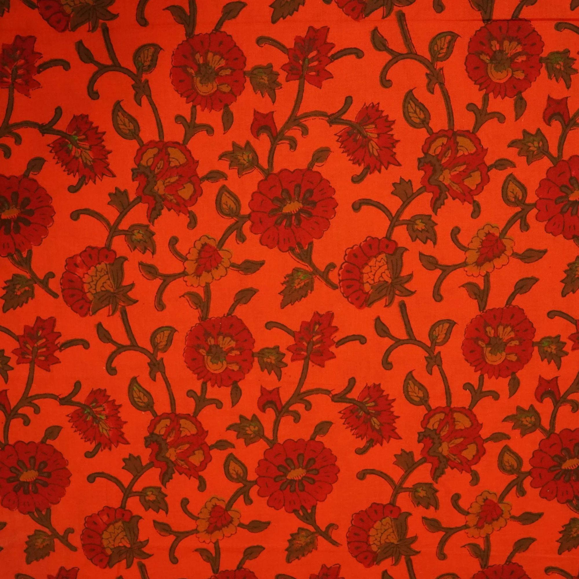 Red Handblock Print Cotton Fabric 894 RI-23830 - Image 3