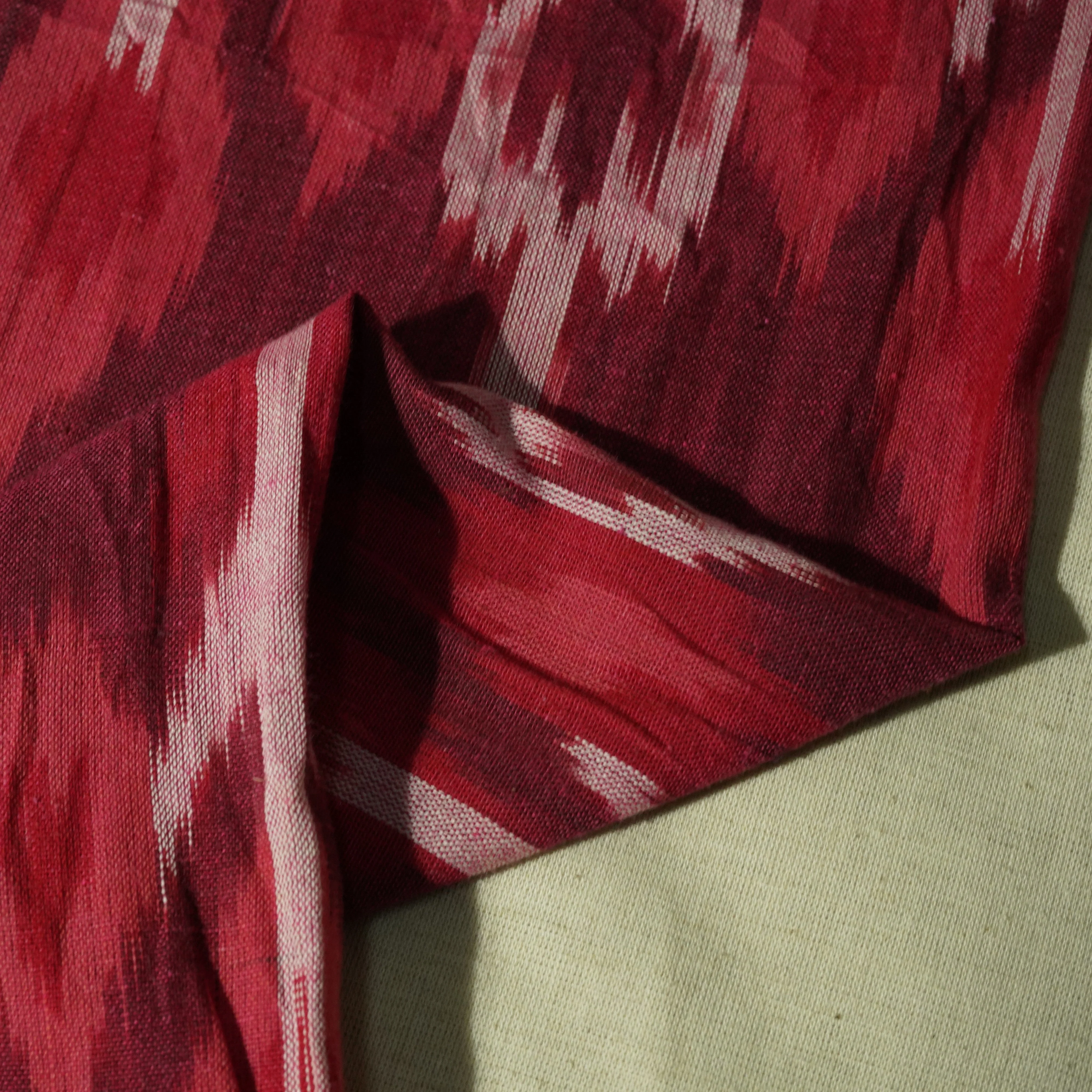Red Ikkat Print Cotton Fabric 40 ST-19940 - Image 2