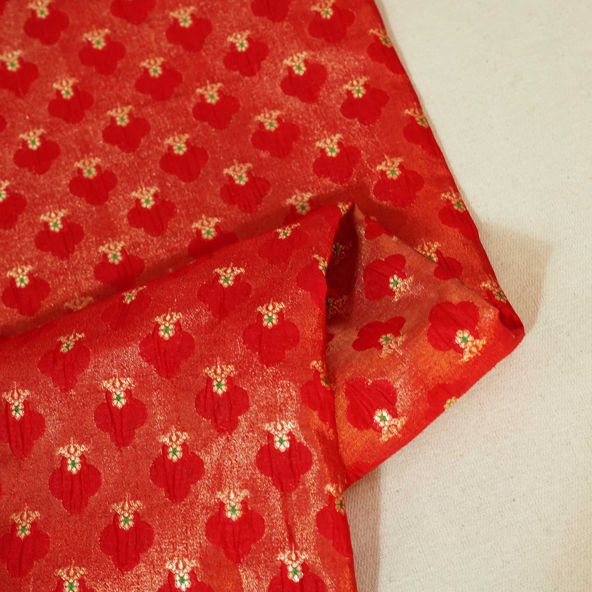 Red Mina Booti Dupian Silk Tissue YF-24384 - Image 2