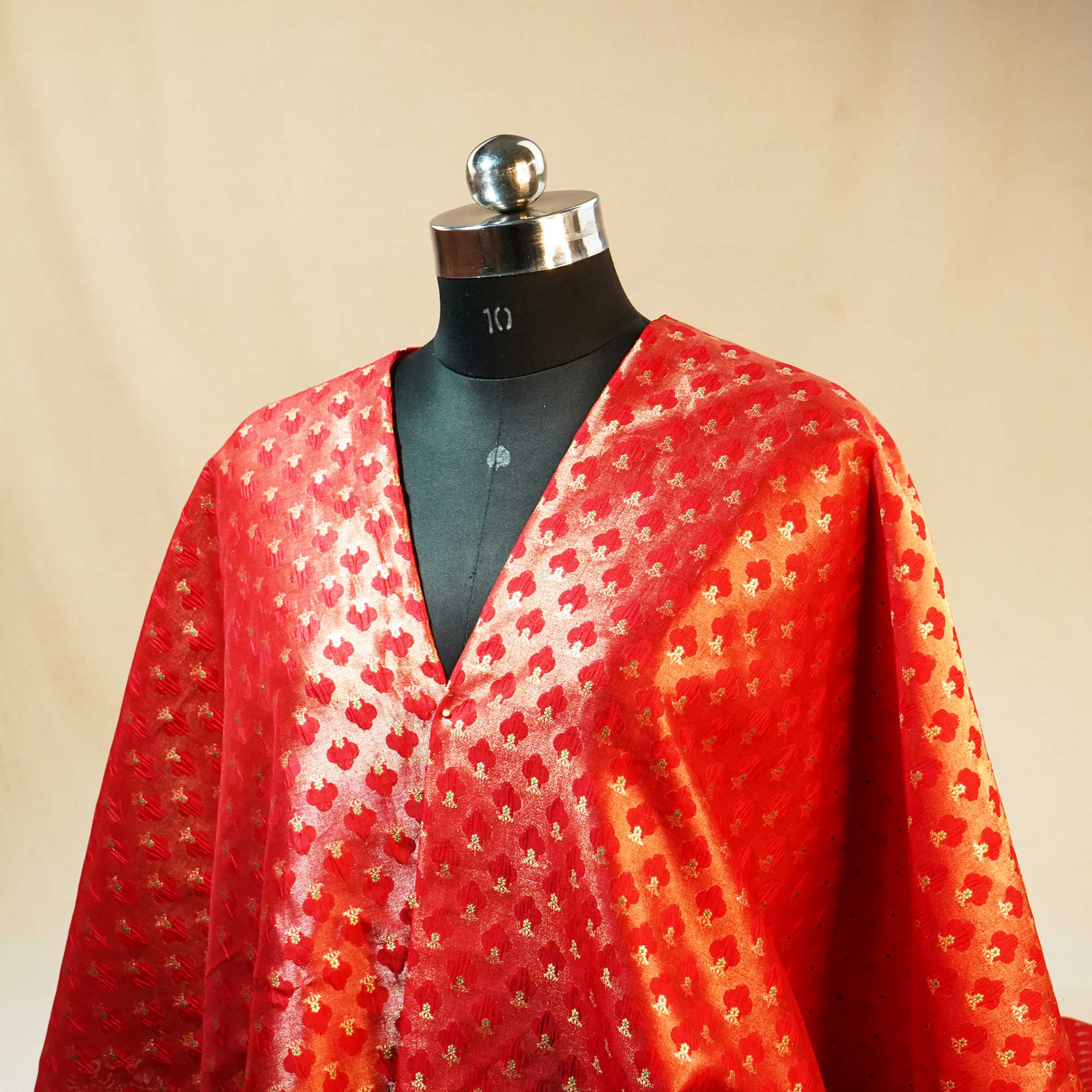 Red Mina Booti Dupian Silk Tissue YF-24384 - Image 4