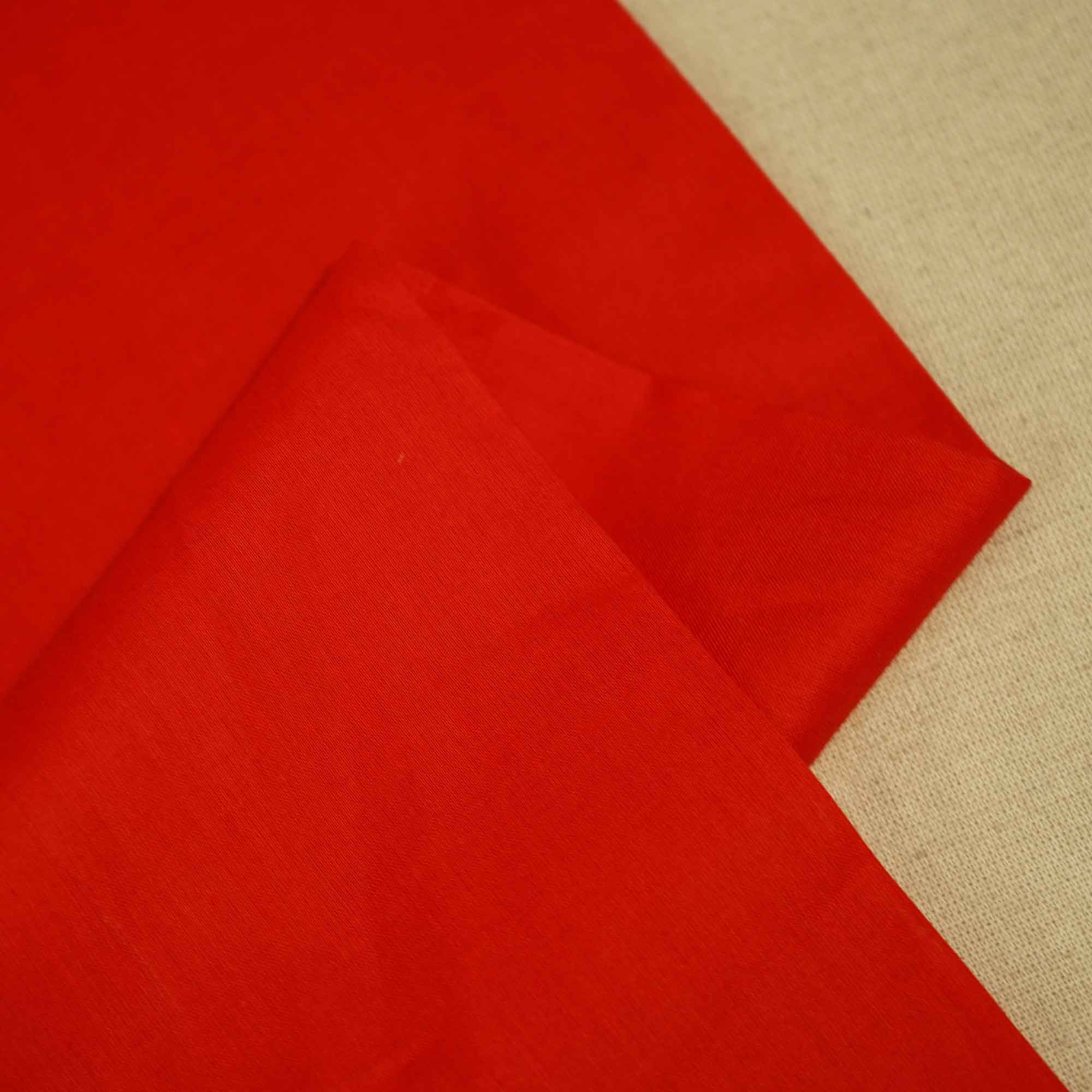 Red Solid Cotton Malmal MSMR-17013 - Image 2