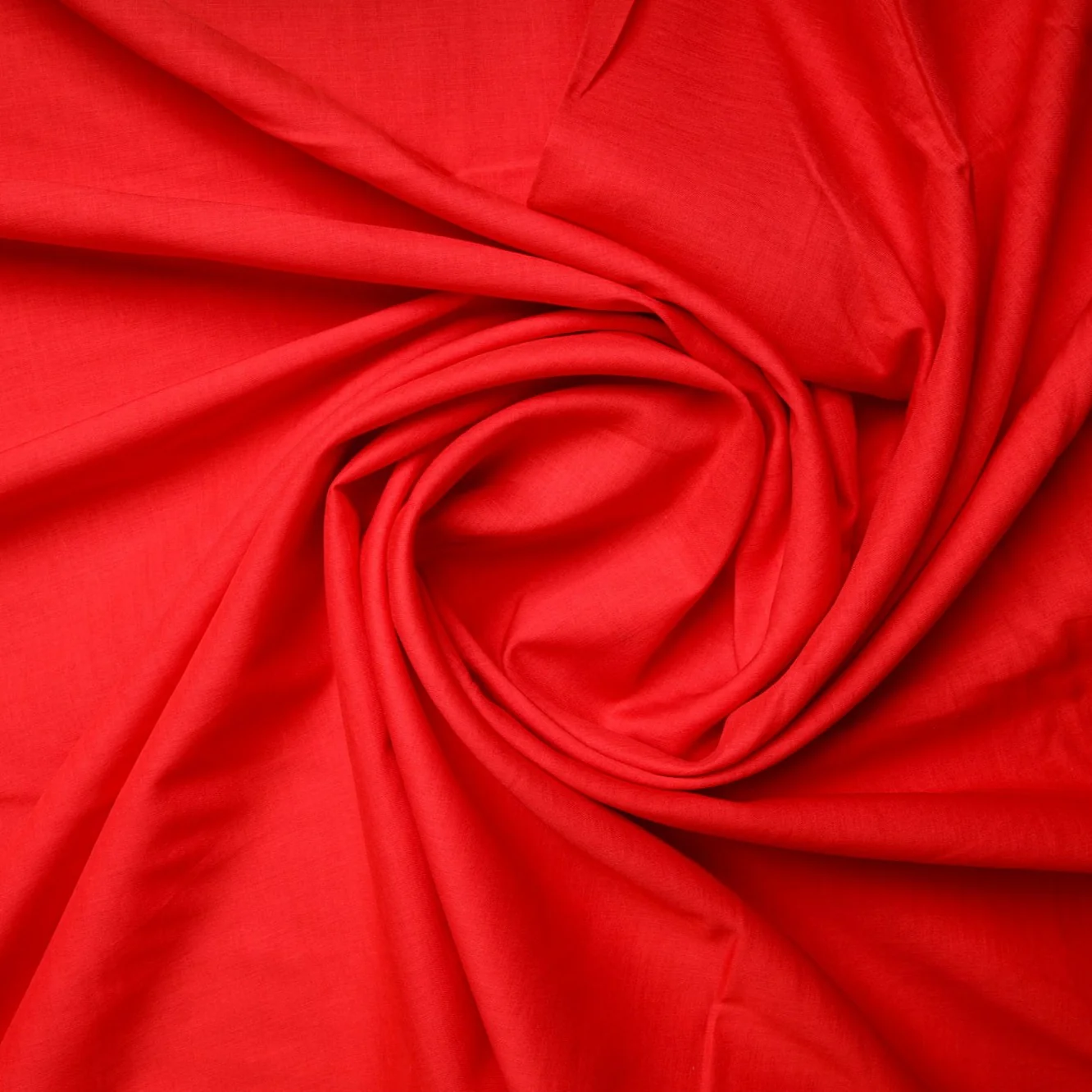 Red Solid Cotton Shirting Fabric