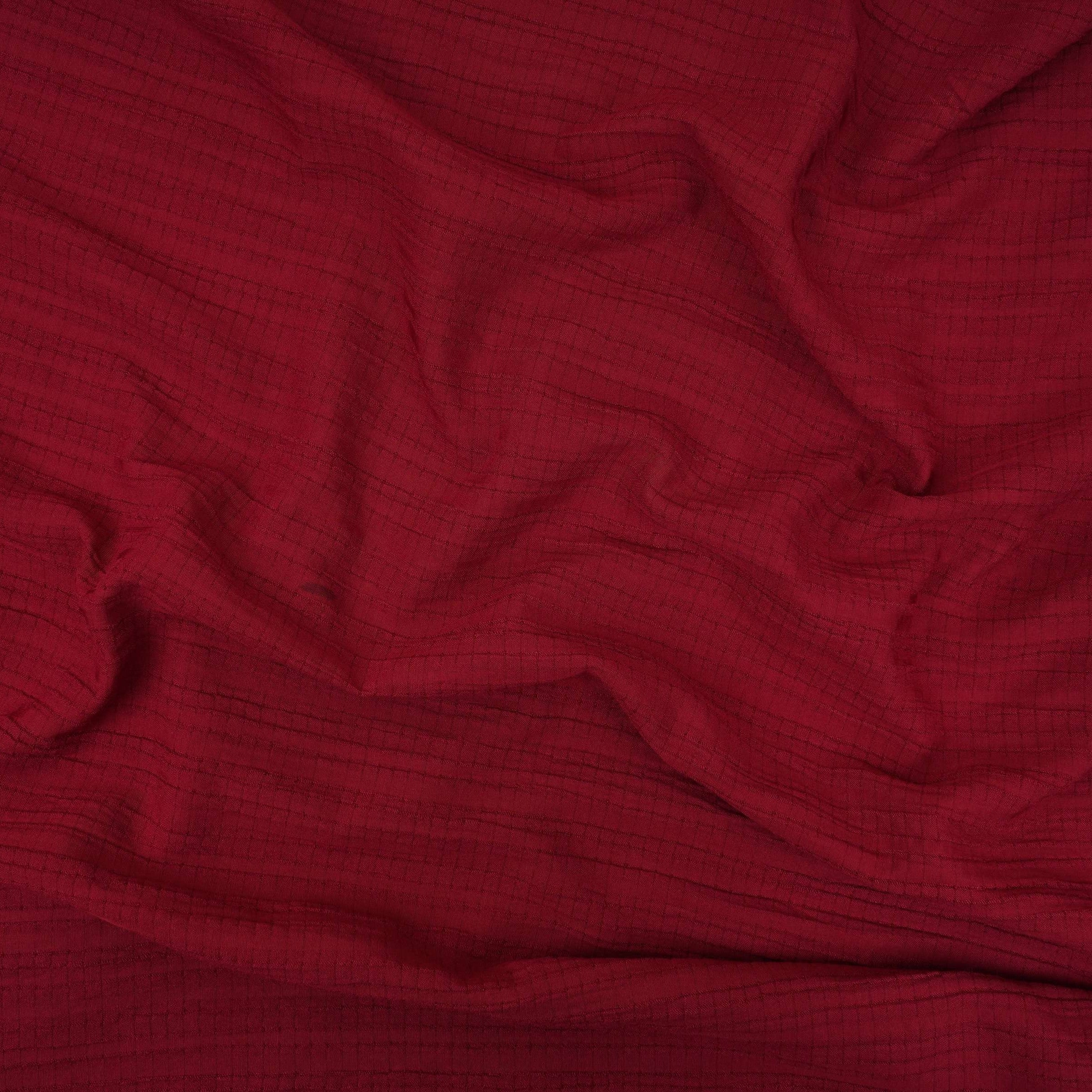 Red Solid Crushed Poplin LI-32164 - Image 3