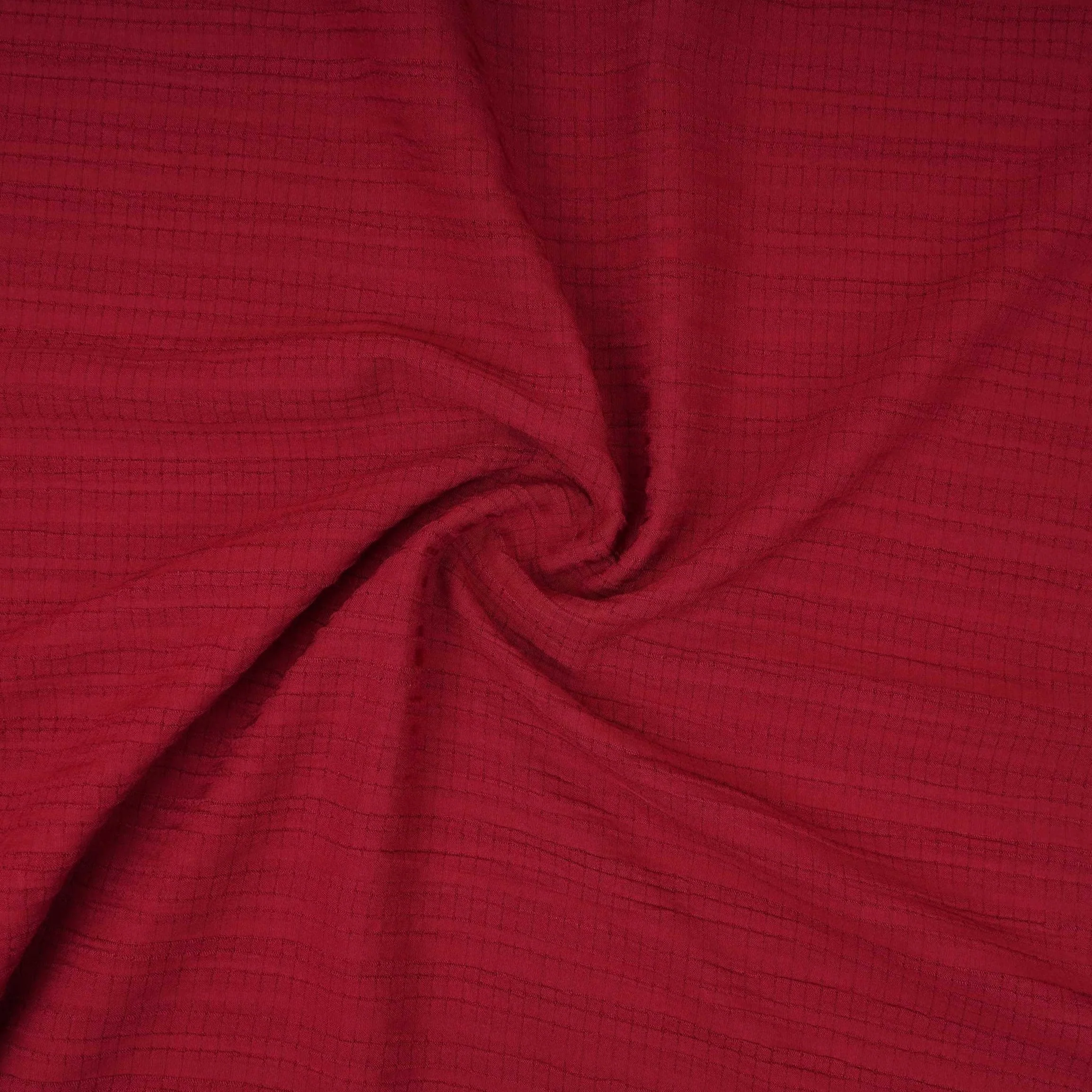 Red Solid Crushed Poplin LI-32164 - Image 4