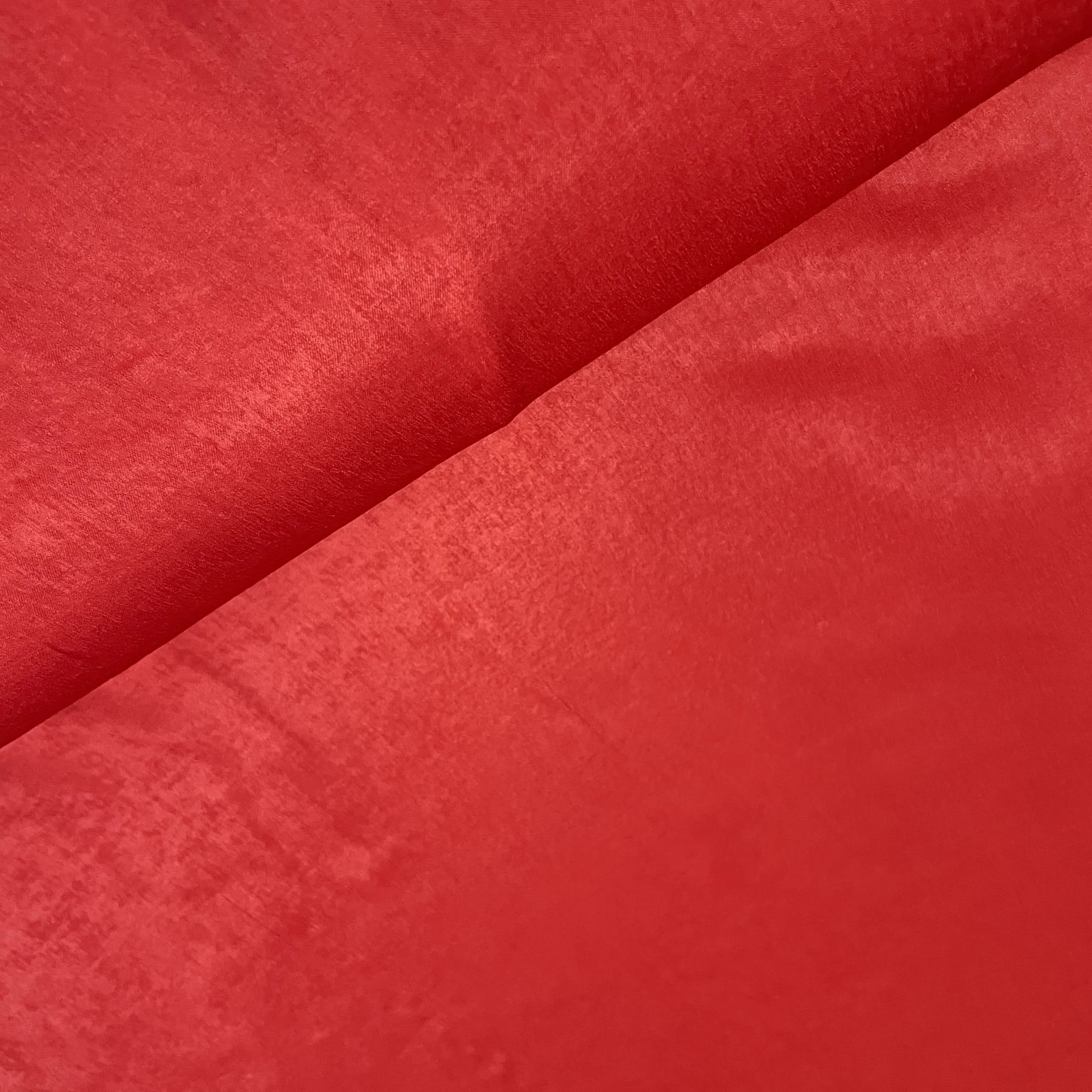 Red Solid Sandwash Satin Fabric 18419 - Image 2