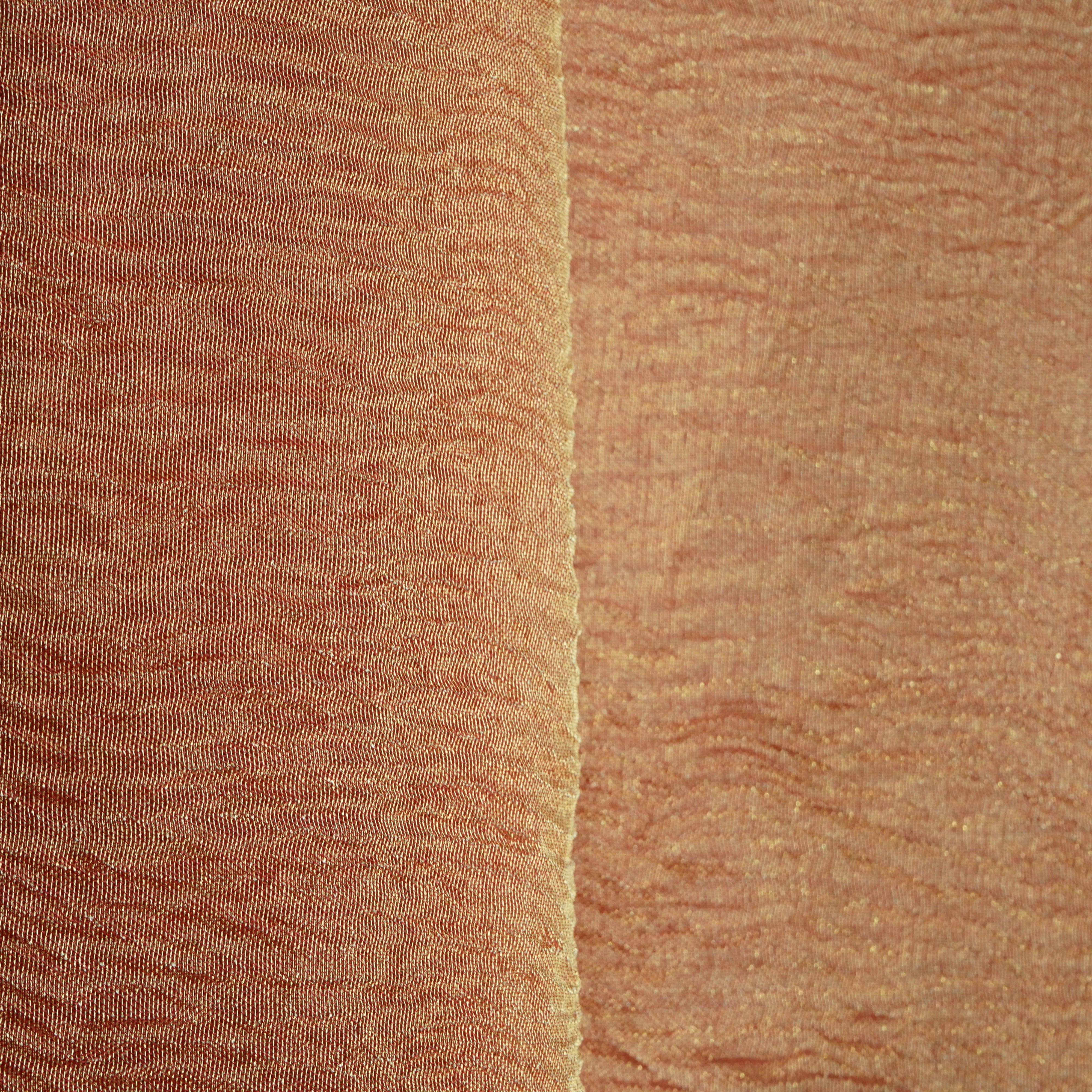 Red Solid Shimmer Crushed Tissue Fabric - Image 2