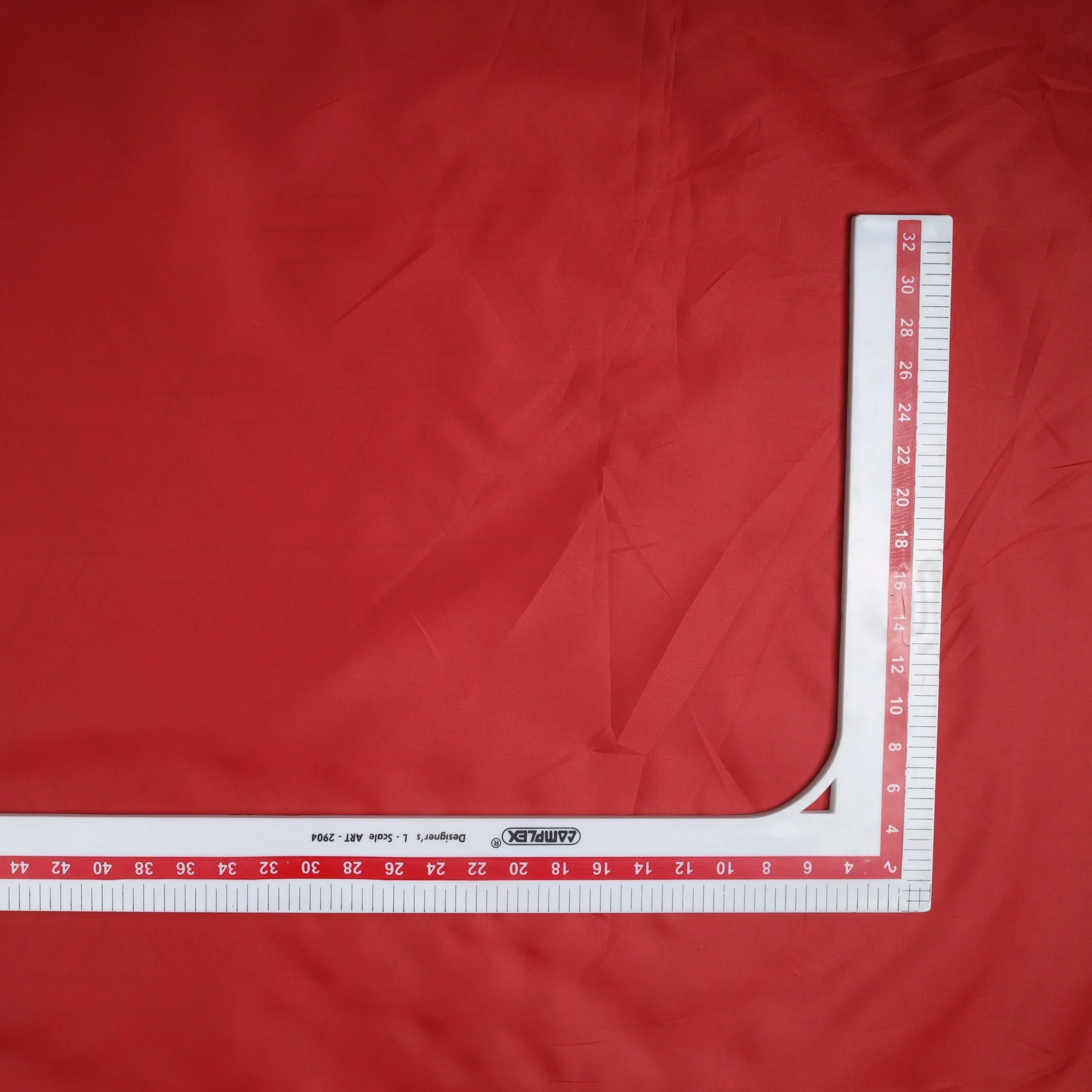 Red Solid Taffeta Fabric 1786 - Image 3