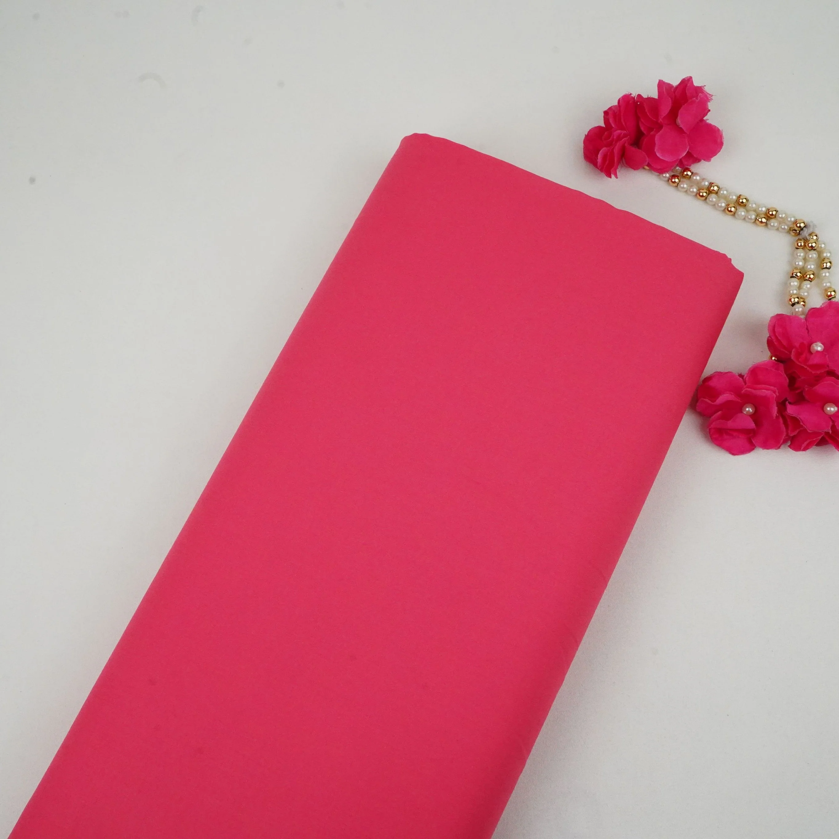 Rose Pink Solid Lizzy Bizzy Fabric RTL-31255