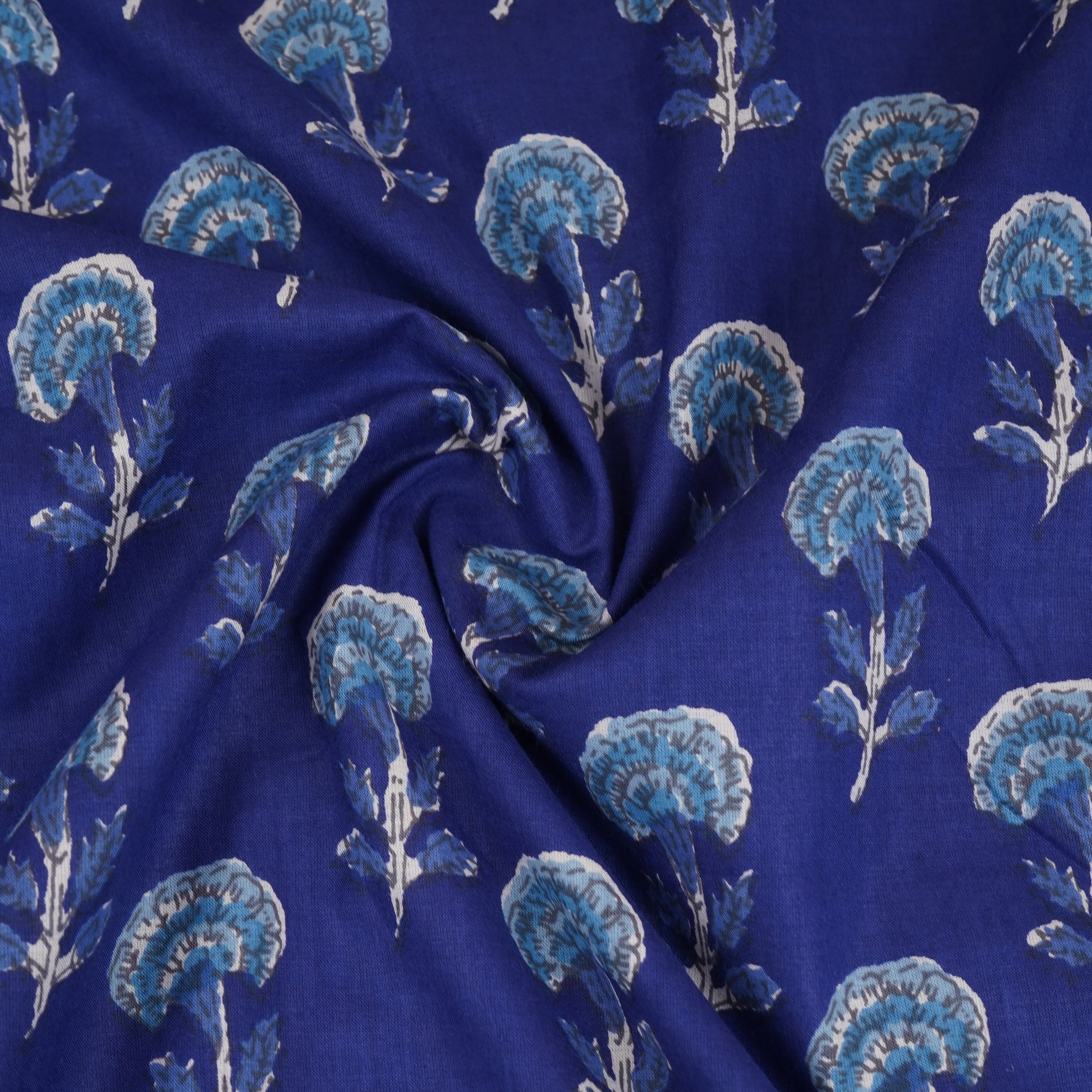 Royal Blue Paisley Print Cotton Fabric PB-29727 - Image 3