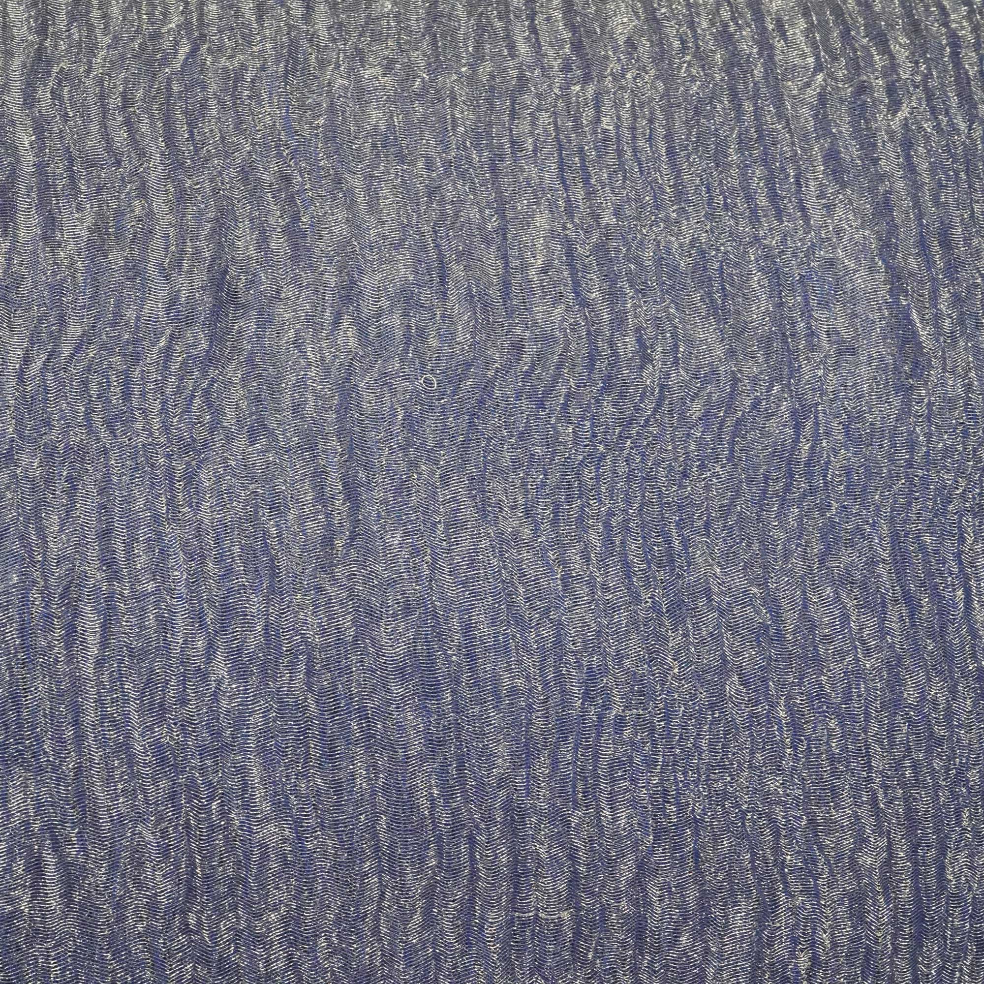 Royal Blue Solid Crushed Tissue Fabric 332 KR-18776 - Image 4