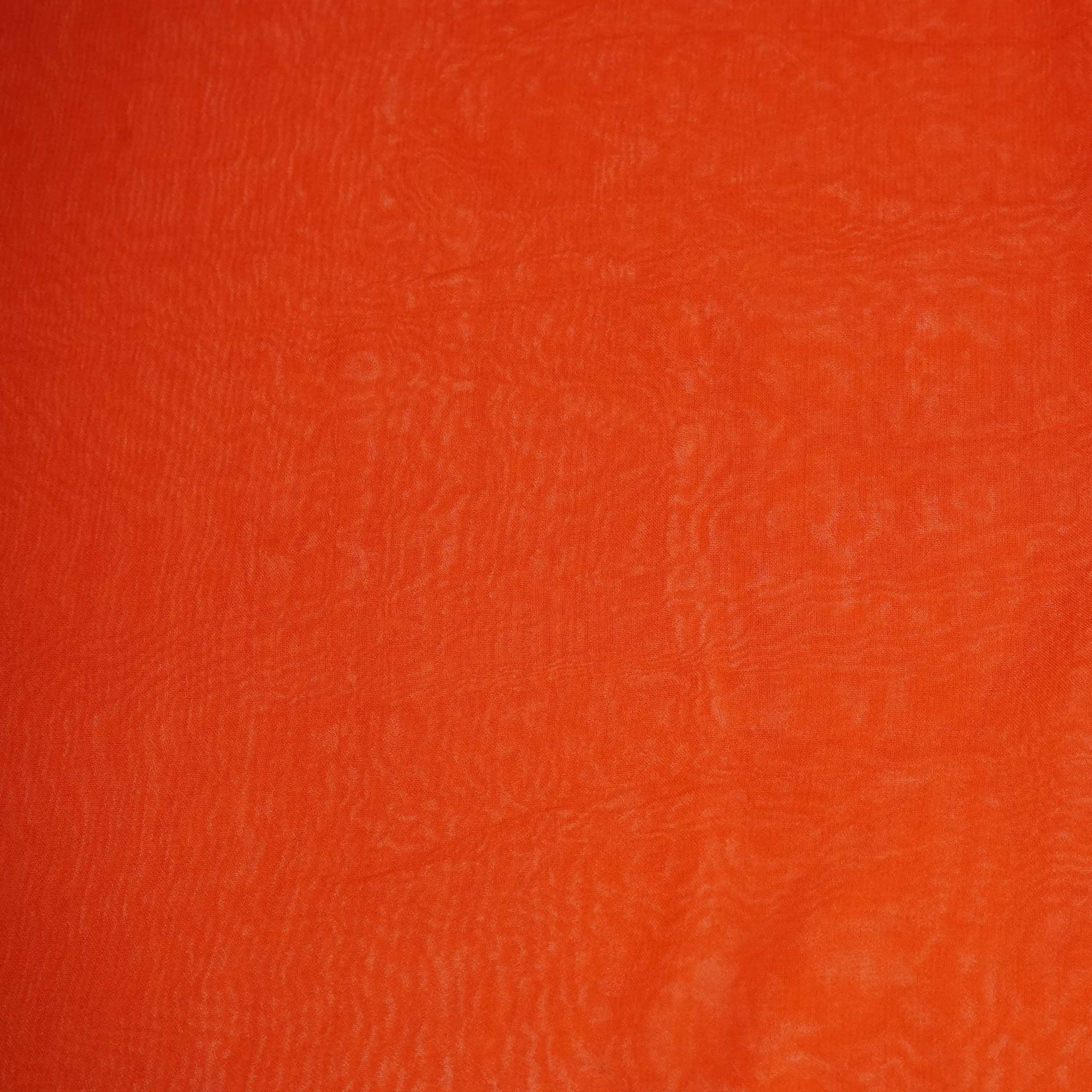 Rust Orange Solid Royal Georgette Fabric MKR-14 - Image 2
