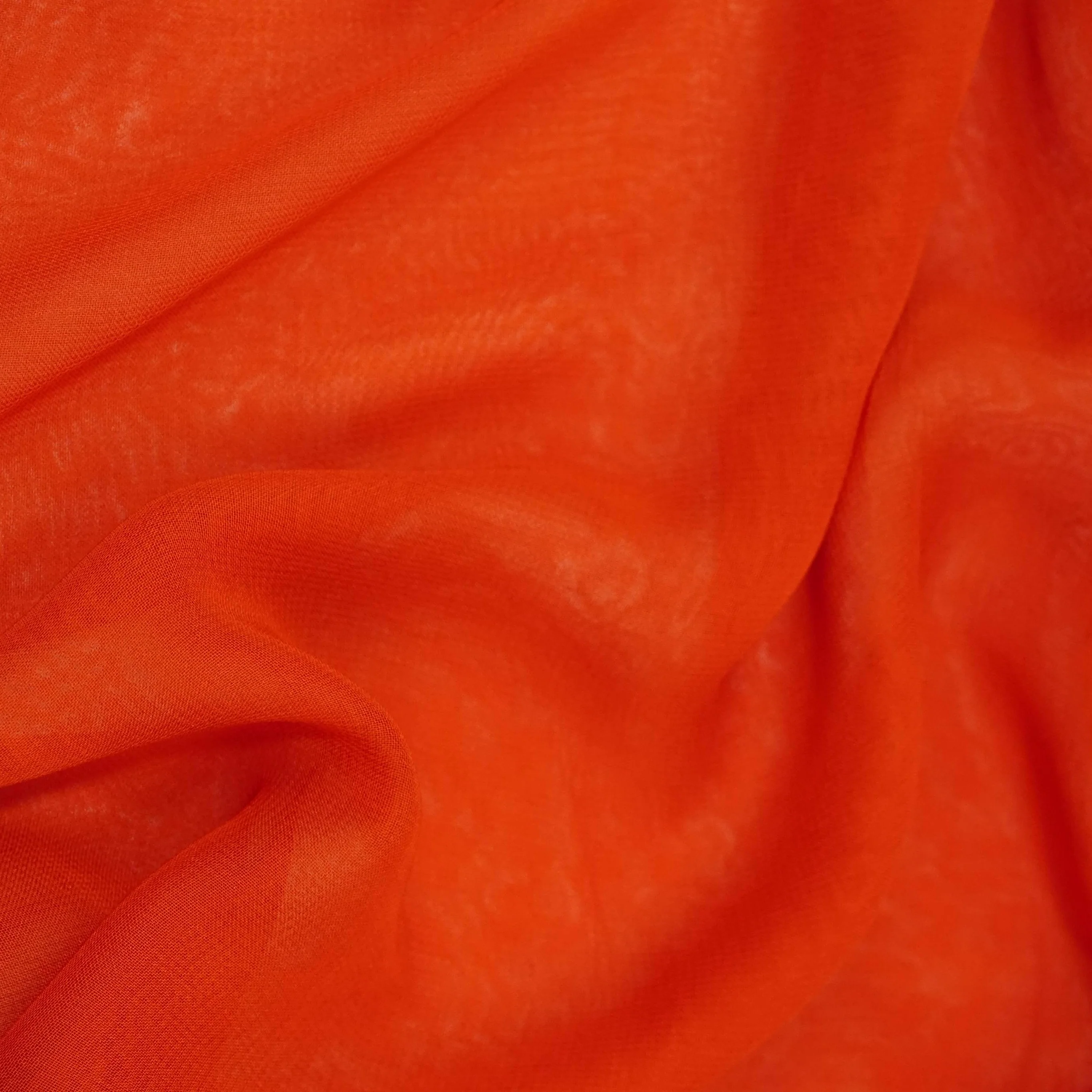 Rust Orange Solid Royal Georgette Fabric MKR-14 - Image 3