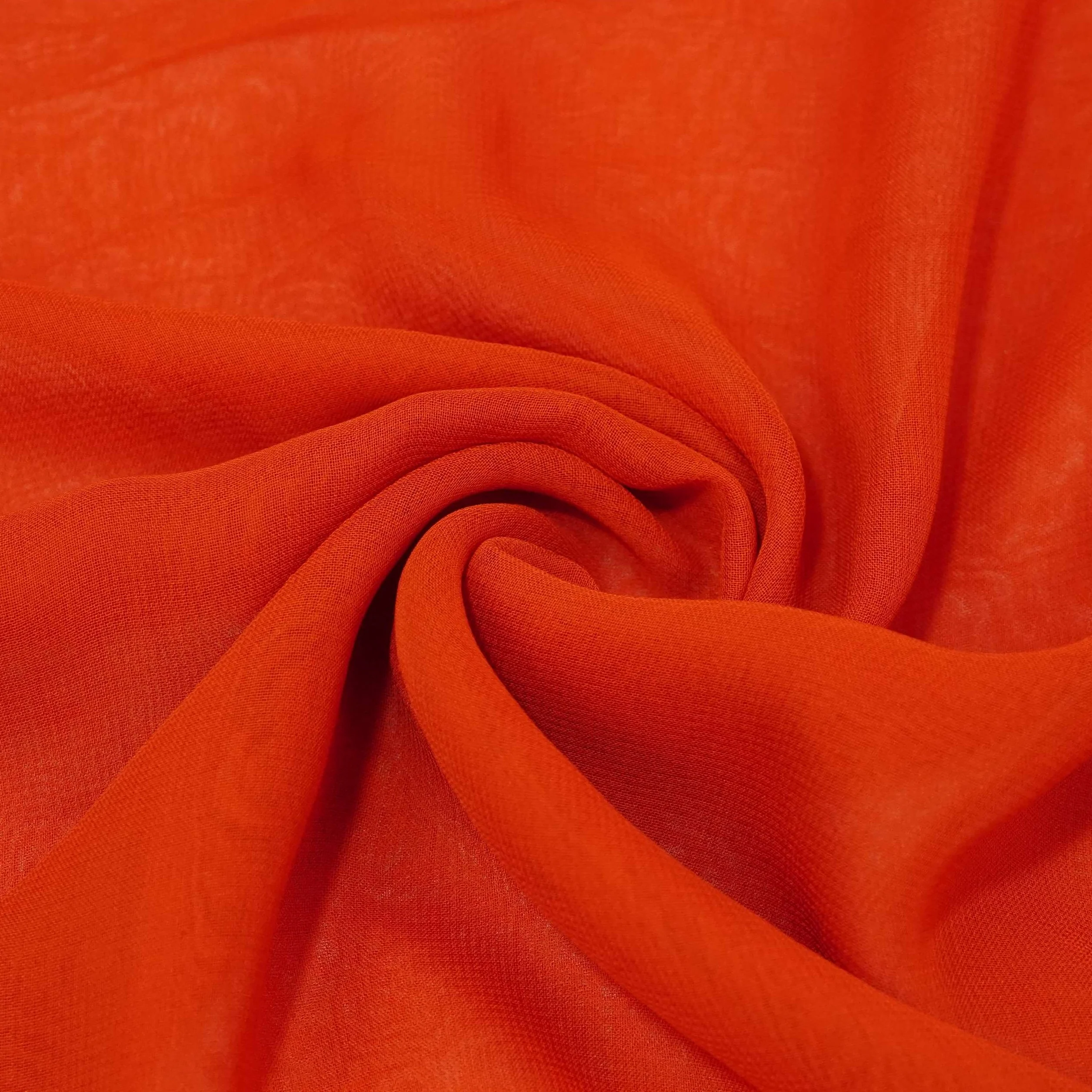 Rust Orange Solid Royal Georgette Fabric MKR-14 - Image 4