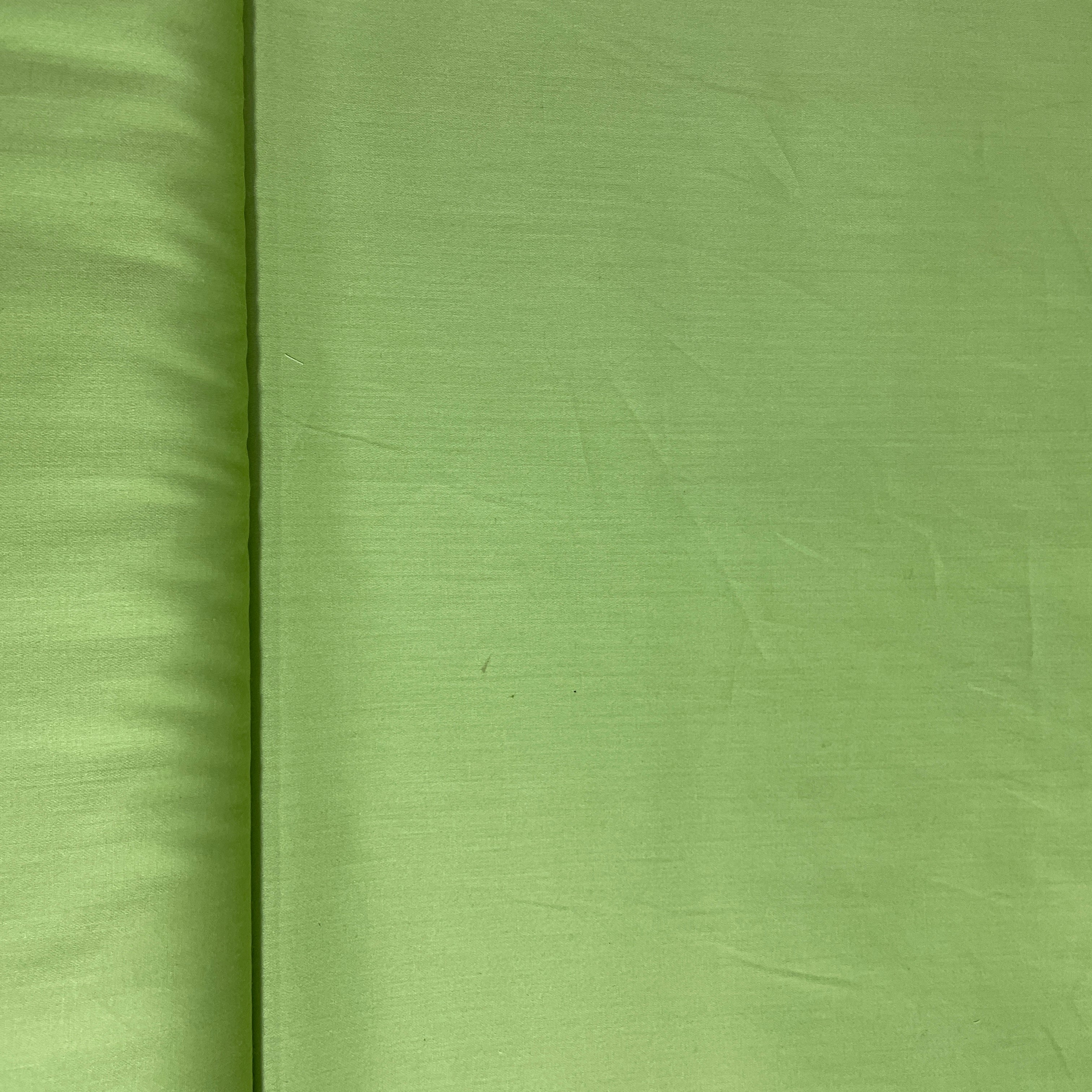 Sage Green Solid Cotton Satin Fabric - Image 3