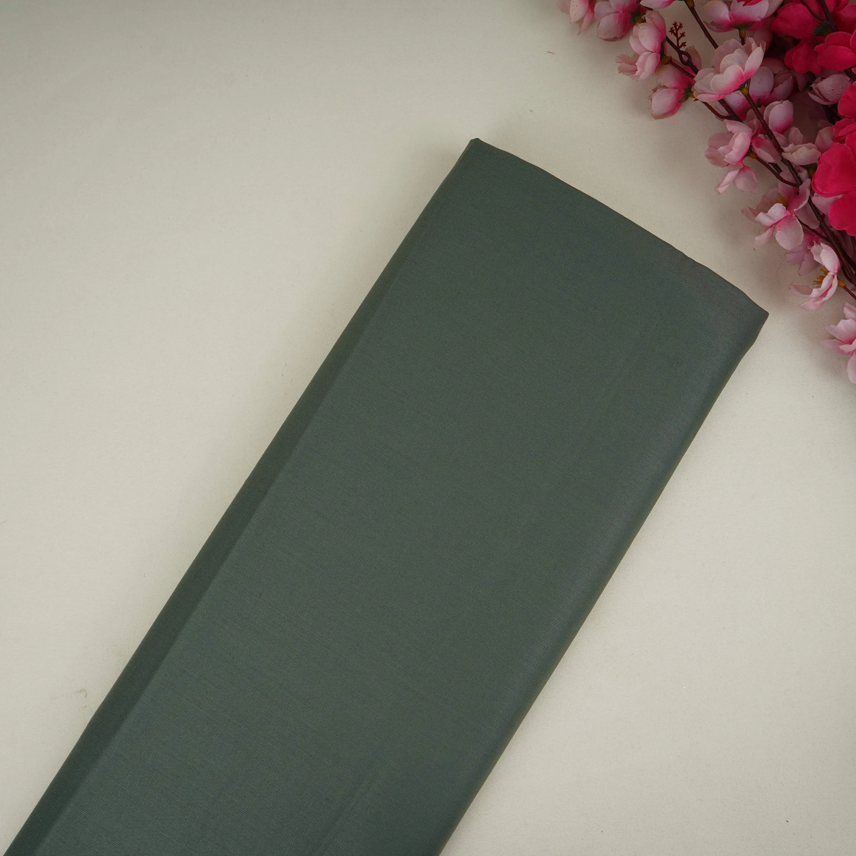 Sage Green Solid Suiting Fabric ASMI-31278