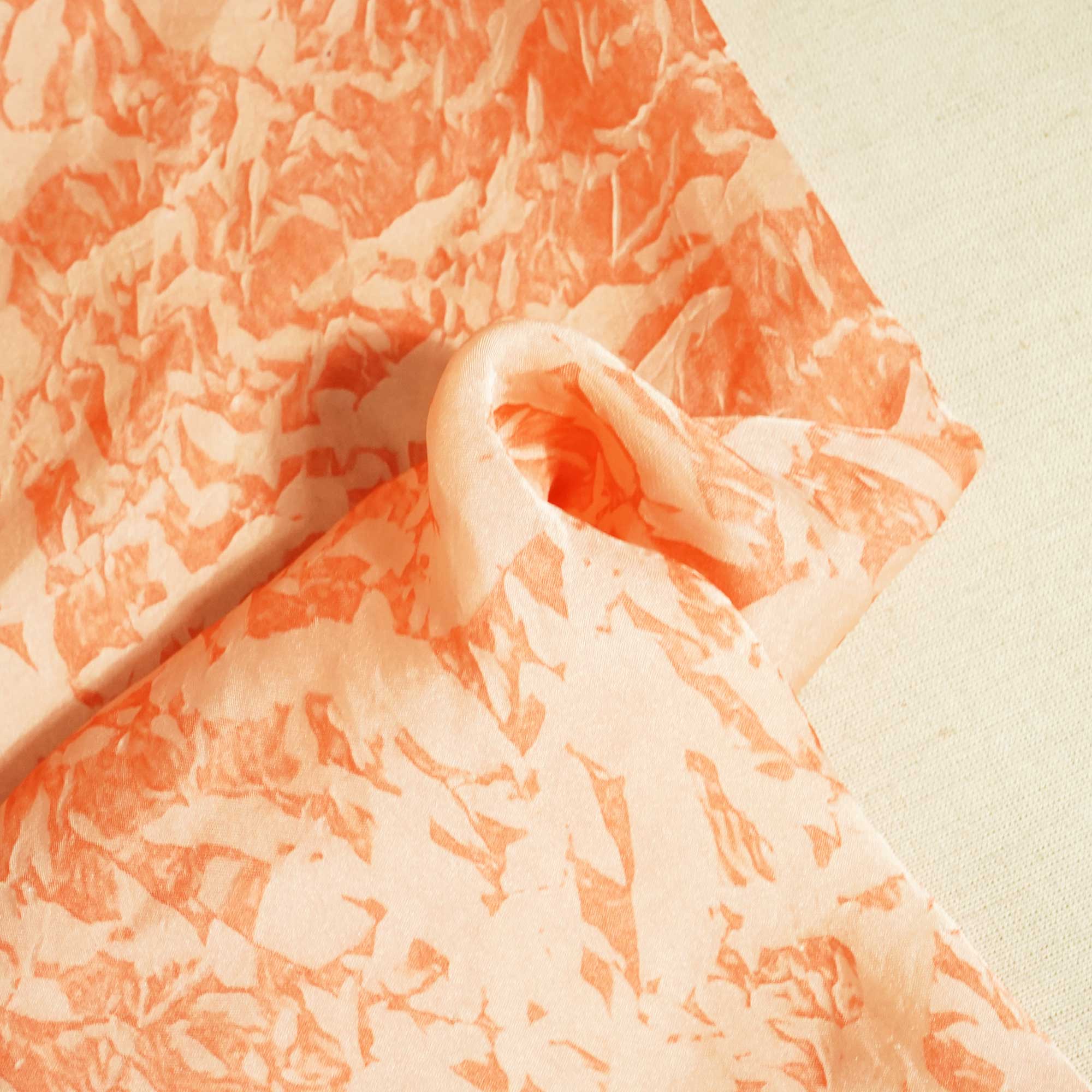 Salmon Pink Crushed Bemberg Silk VC-14939 - Image 2