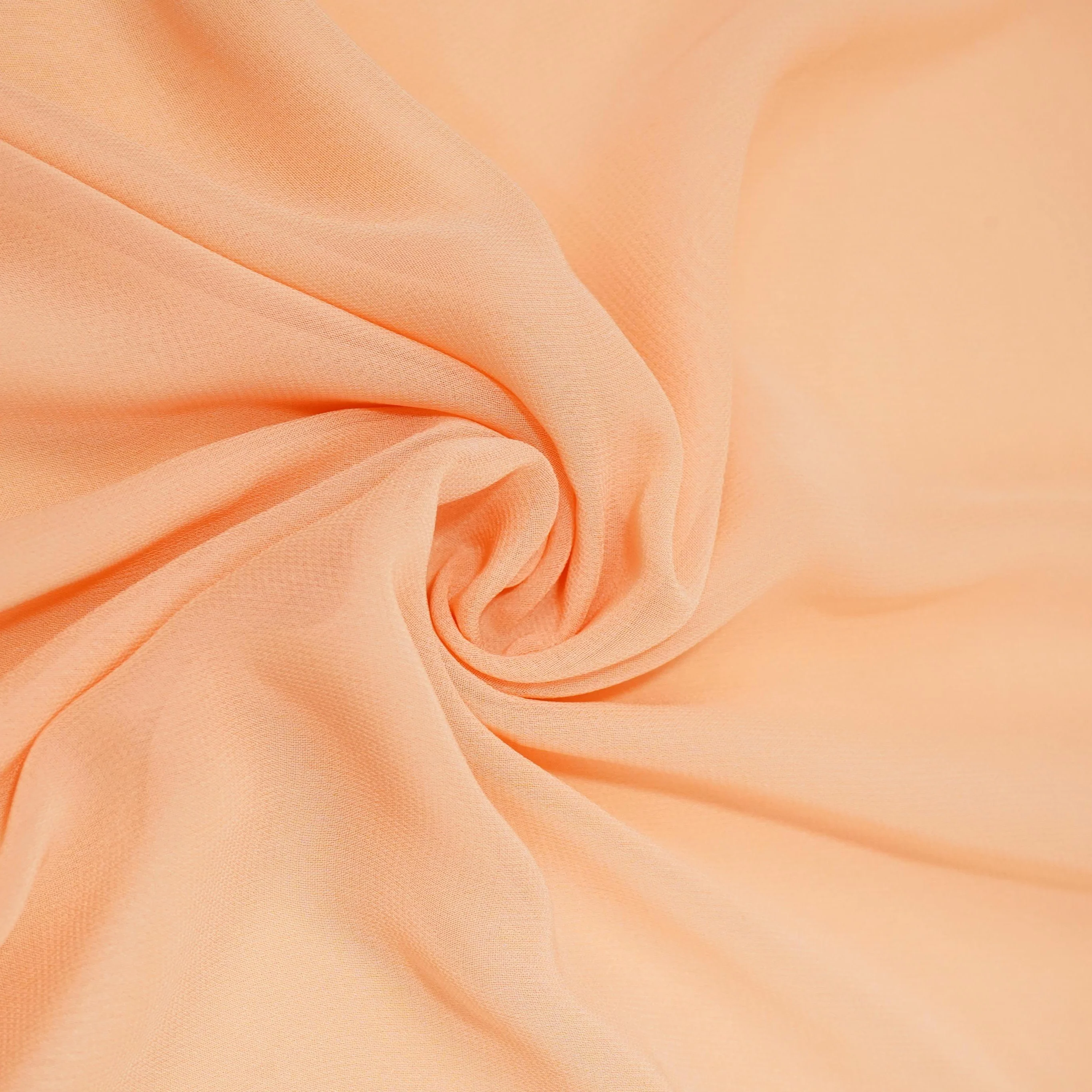 Salmon Pink Solid Royal Georgette Fabric MKR-23 - Image 3