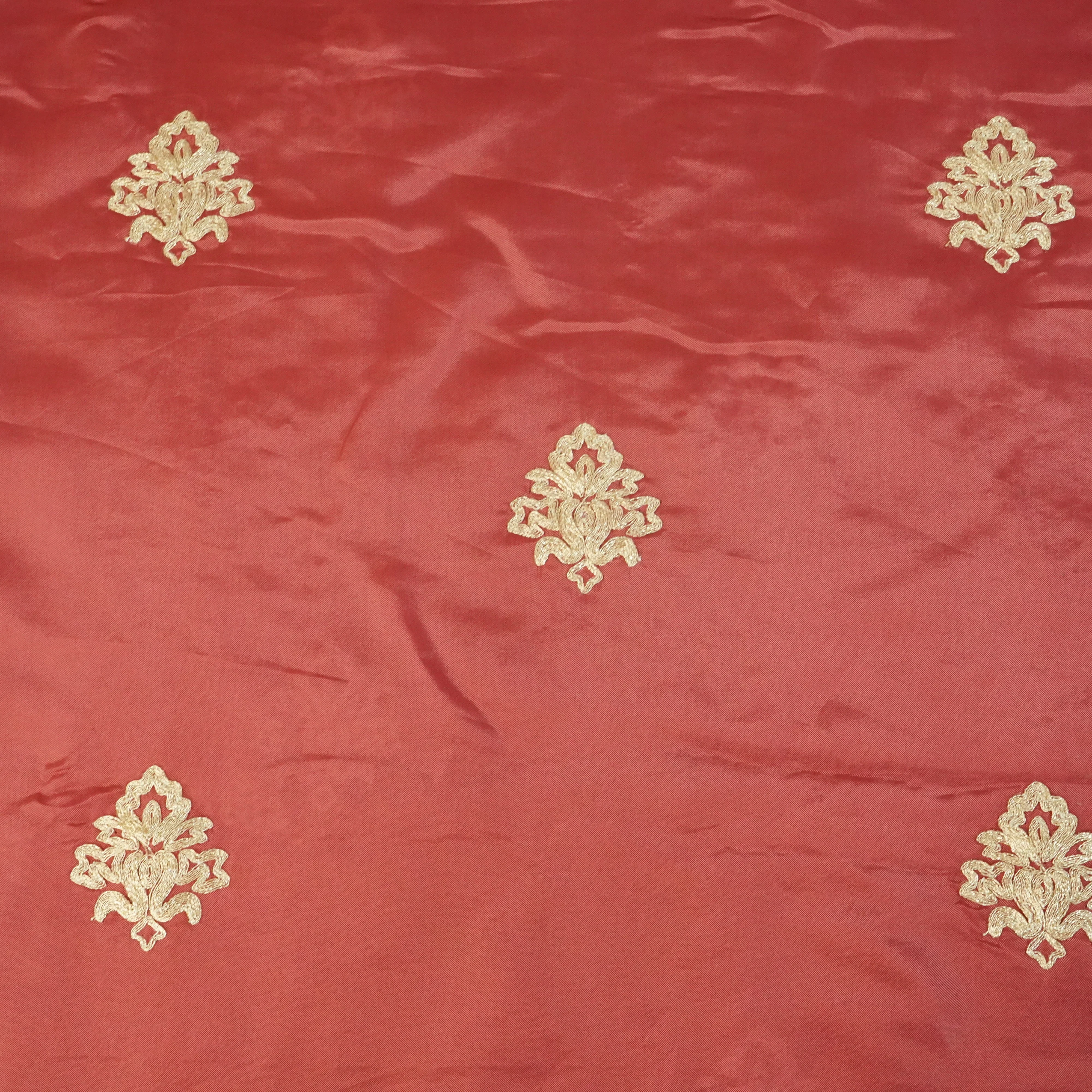 Salom Pink Zari Embroidery Silk Organza- WI-26991 - Image 3
