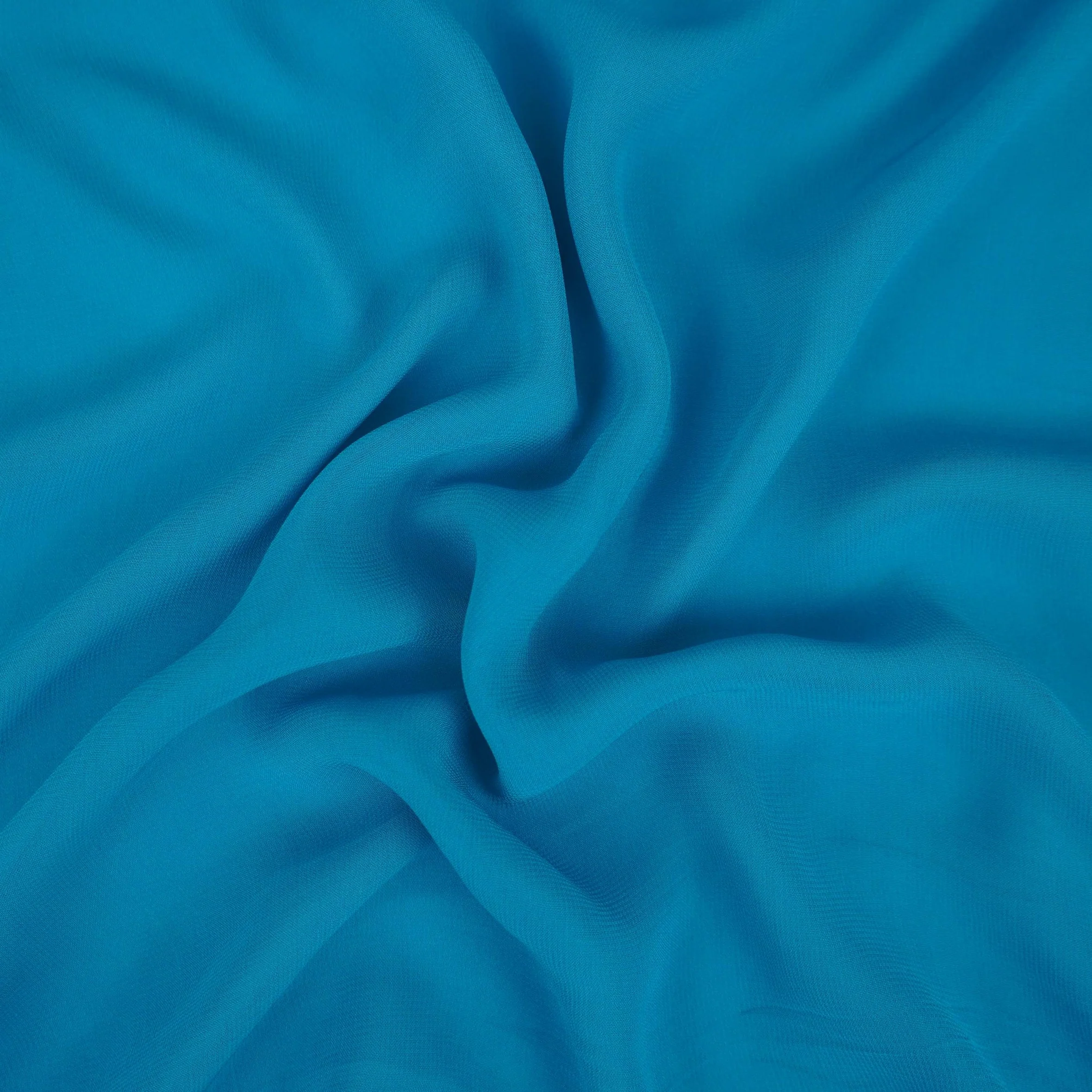 Sea Green Solid 60gm Georgette Fabric SSMG-13 - Image 2