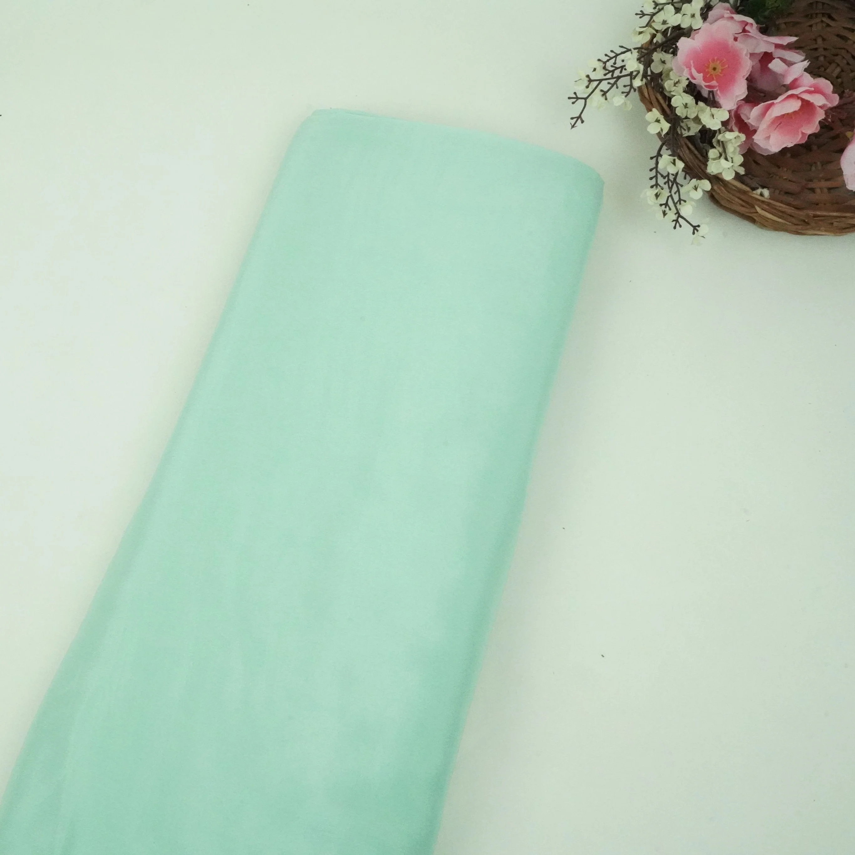 Seafoam Green Solid Chinon Fabric NFC-11