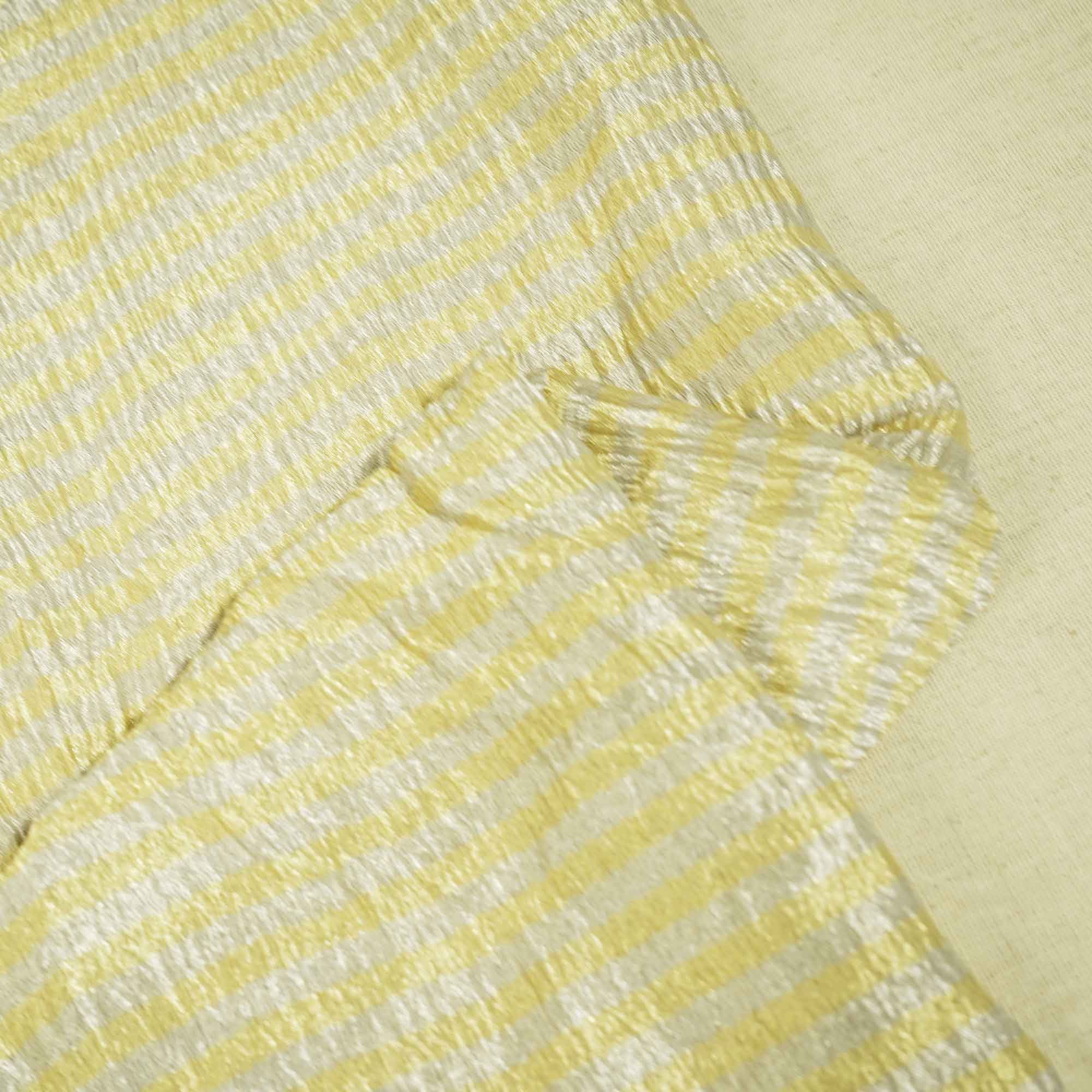 Silver & Golden Dyeable Zari Silk Fabric 309 KRE-19226 - Image 2