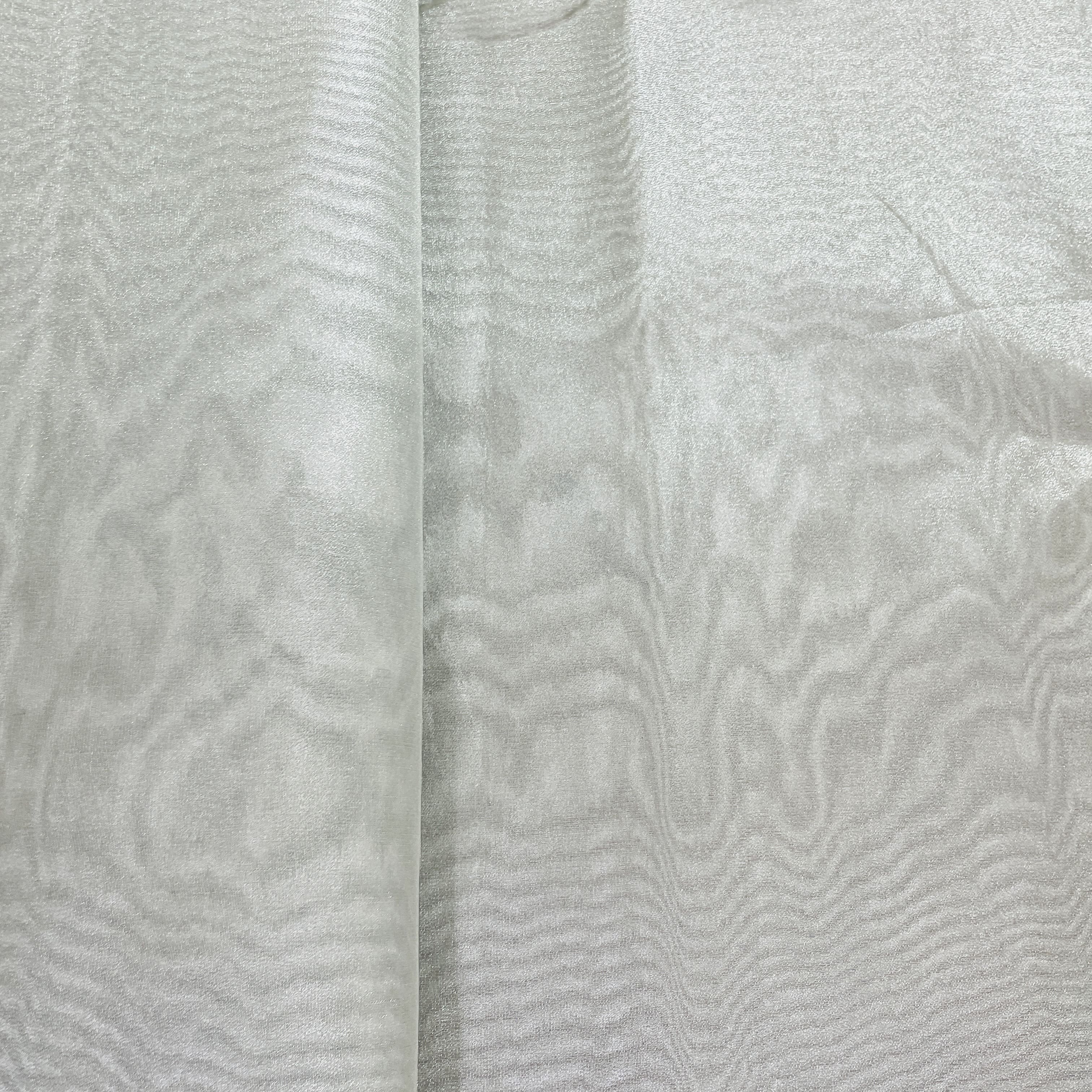Silver Solid Tissue Fabric - Image 3