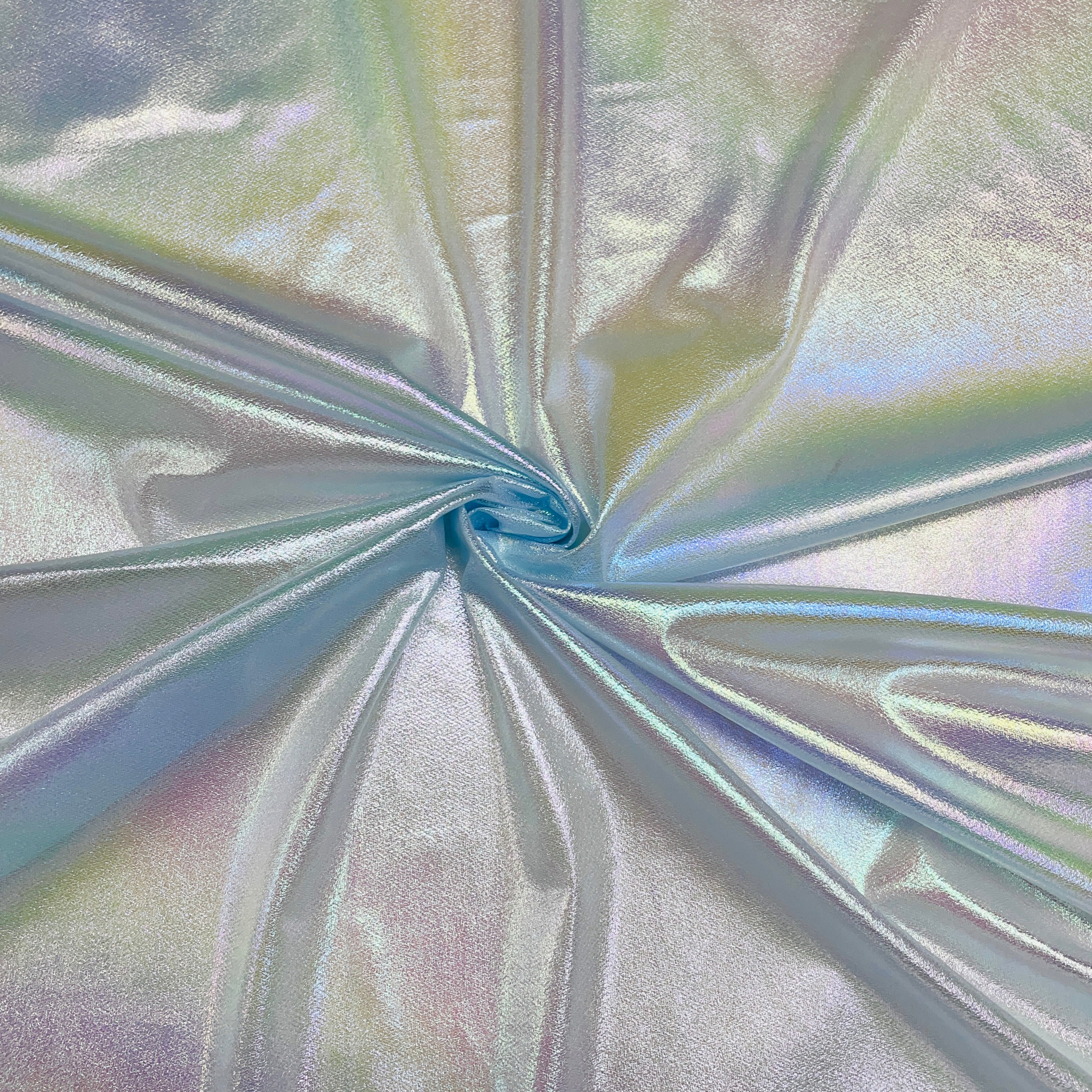 Sky Blue 3D Shimmer Imported Knitted Lycra Fabric