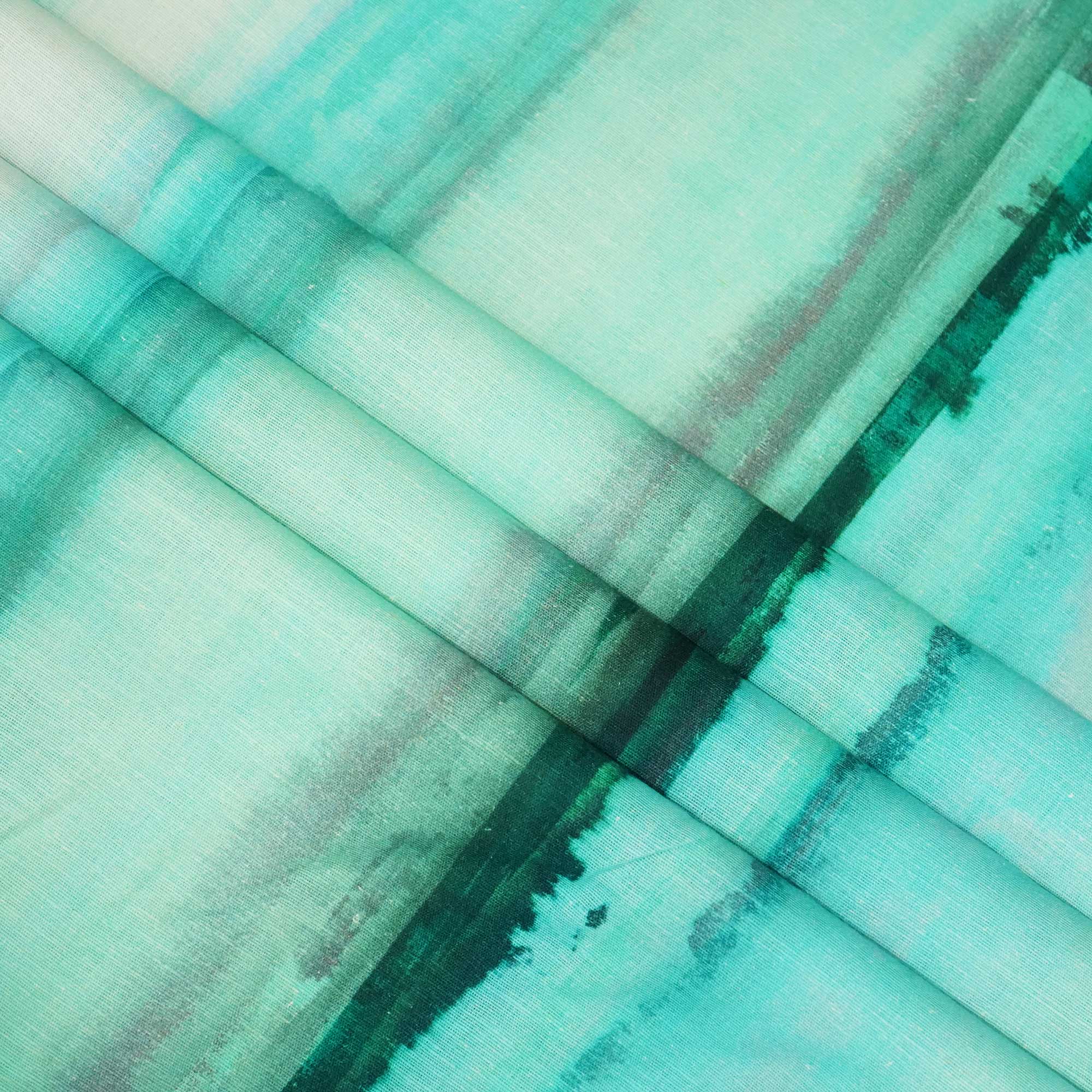 Sky Blue Shibori Print Linen Fabric RM-25354 - Image 3
