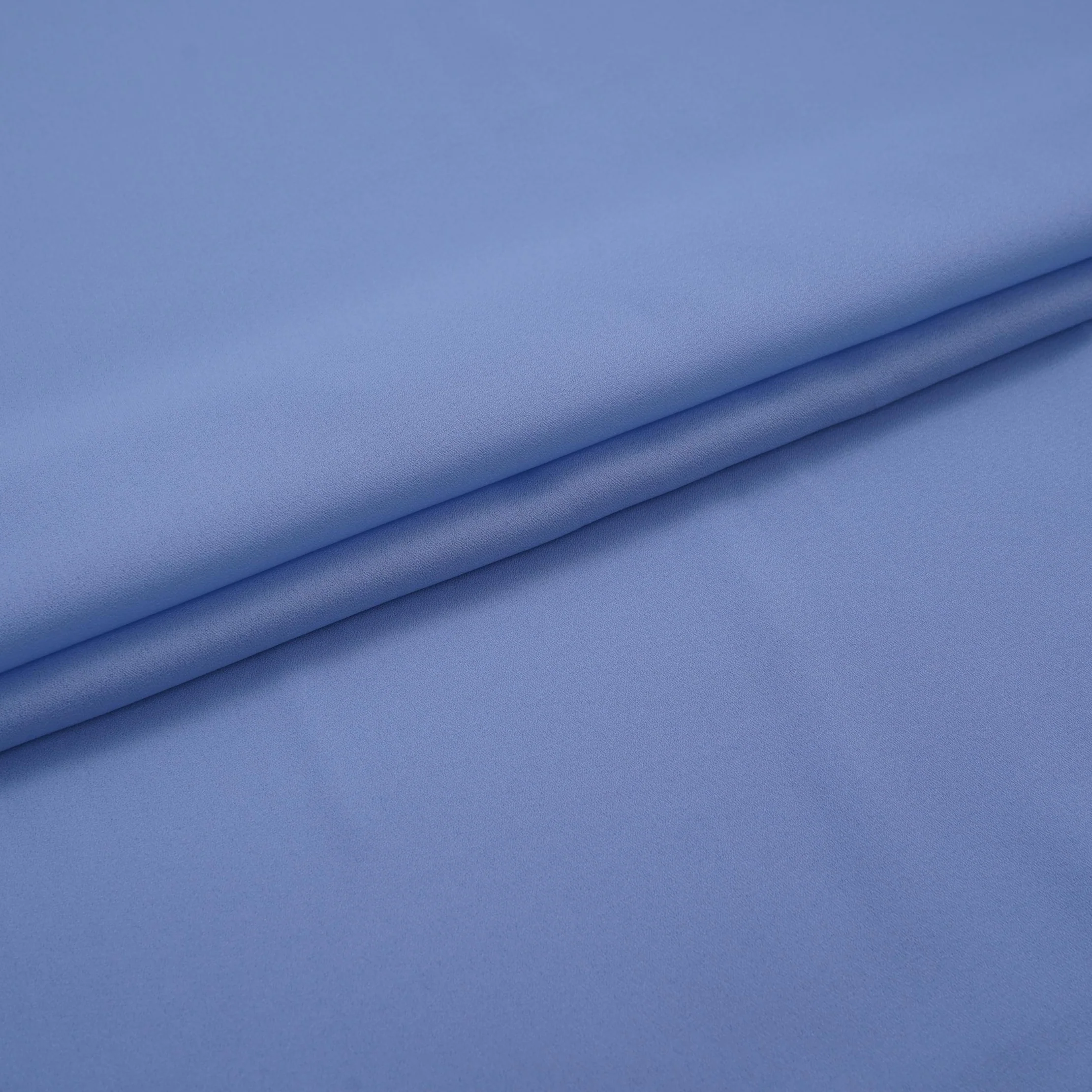Sky Blue Solid Double Georgette Fabric LID-04 - Image 5