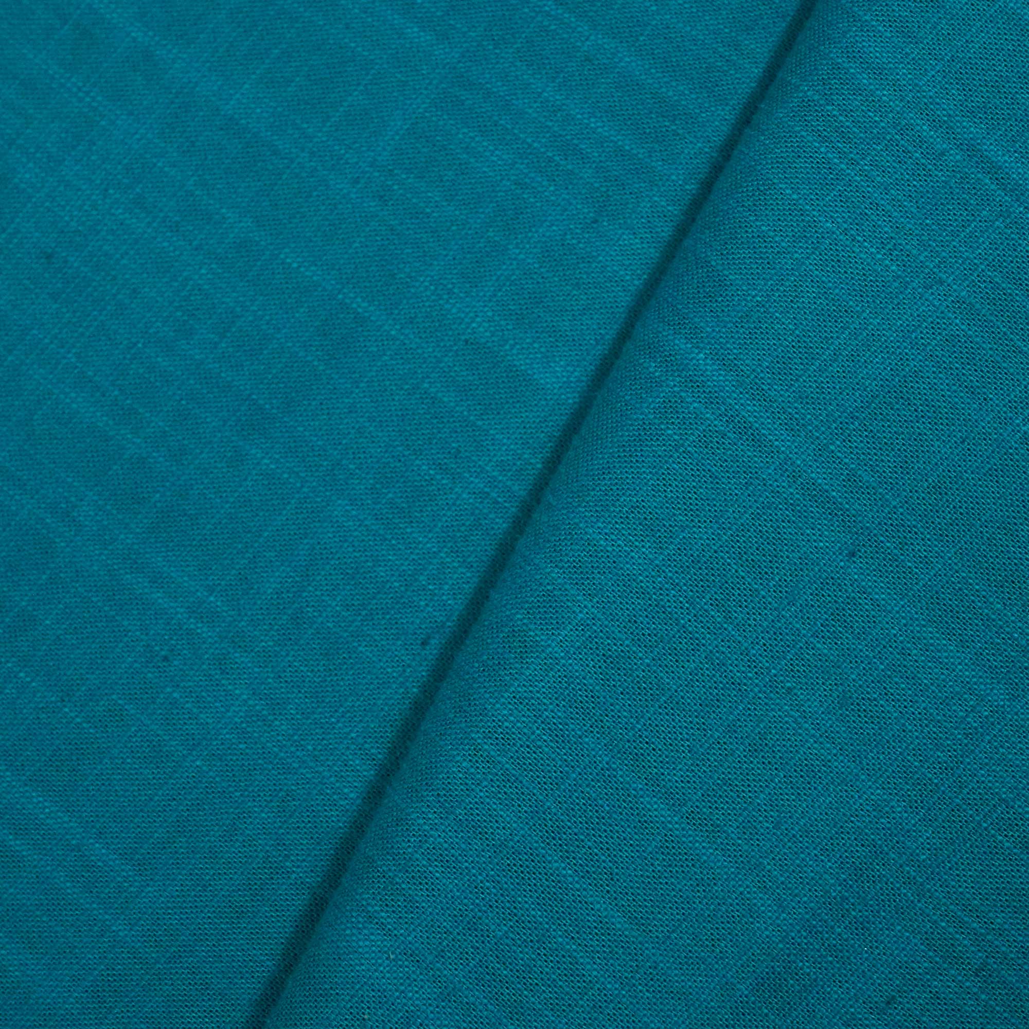 Sky Blue Solid Fabric Cotton Linen Slub SH-17224 - Image 3