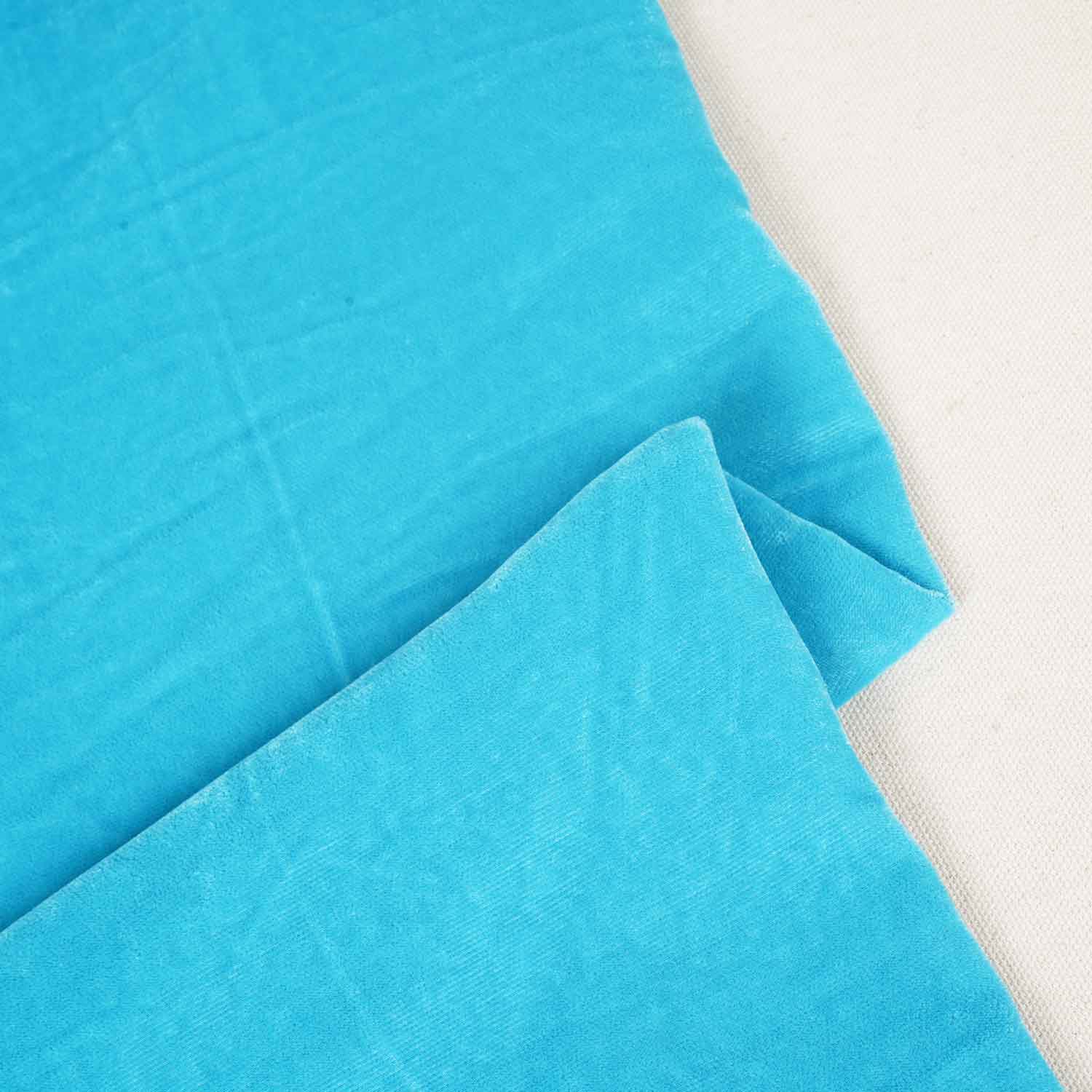 Sky blue Solid Micro Velvet 9000 MSMR-27851 - Image 2