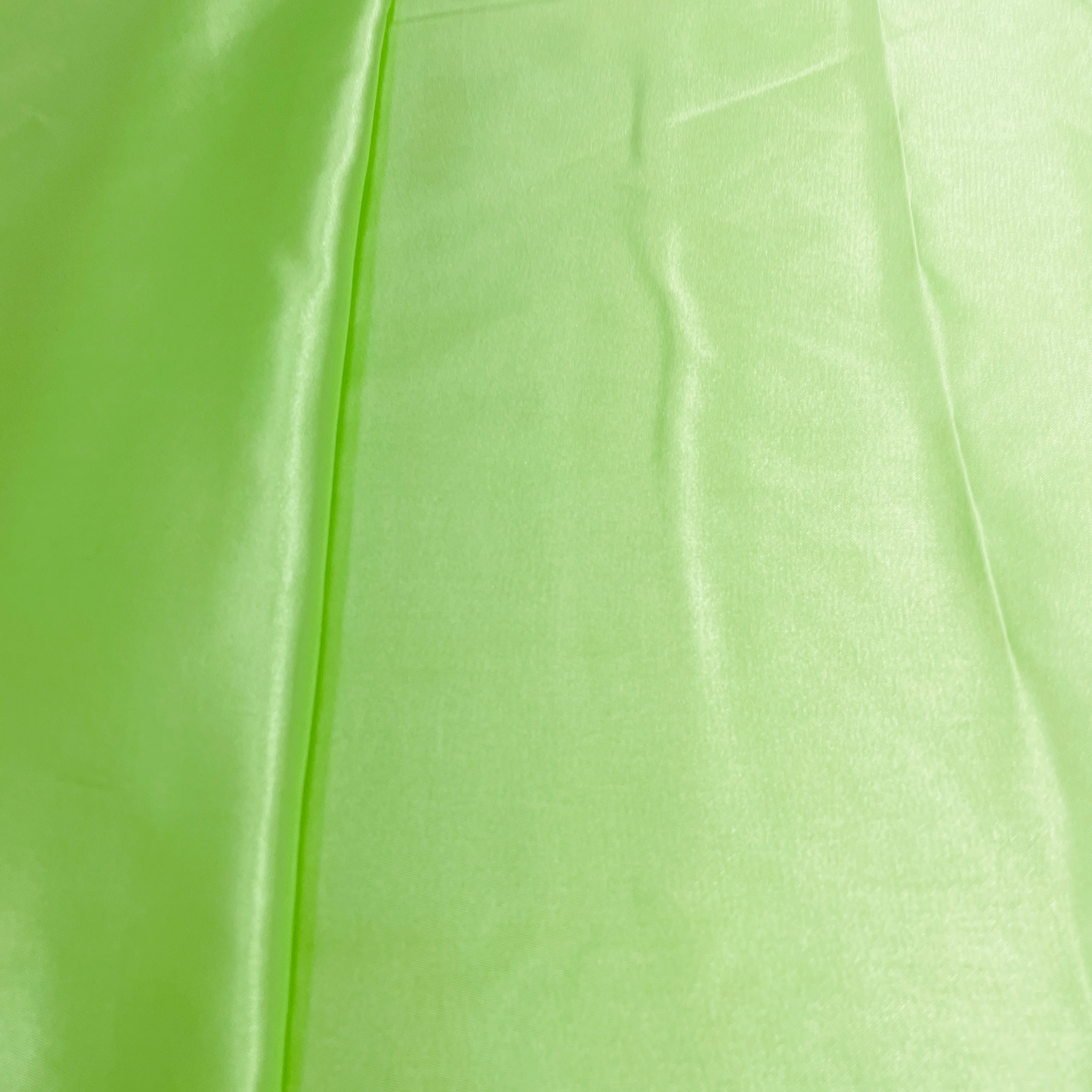 Spring Green Solid Satin Fabric - Image 3